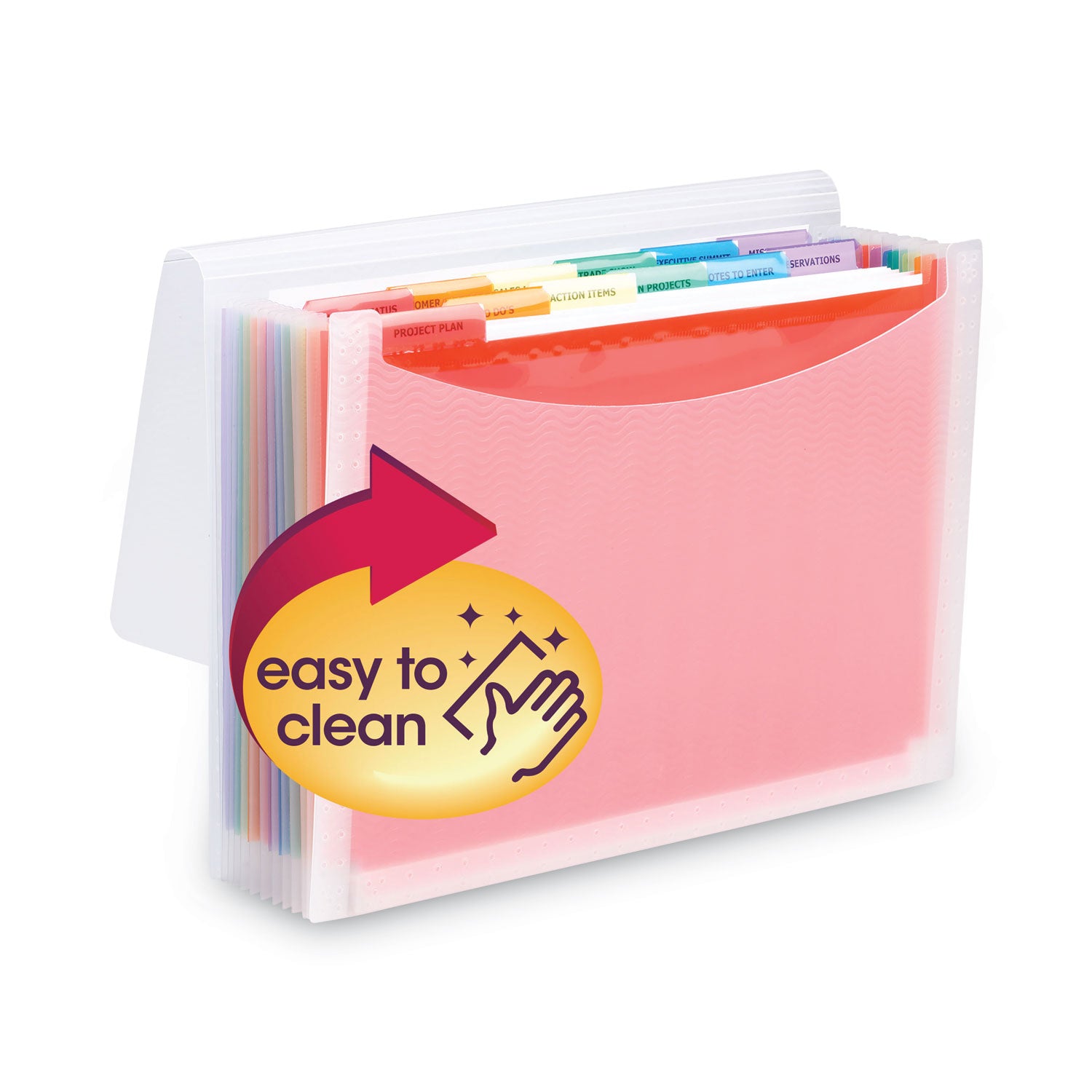 ColorVue Expanding File, 13 Sections, Cord/Hook Closure, 1/6-Cut Tabs, Letter Size, Randomly Assorted Colors Smead Flipcost