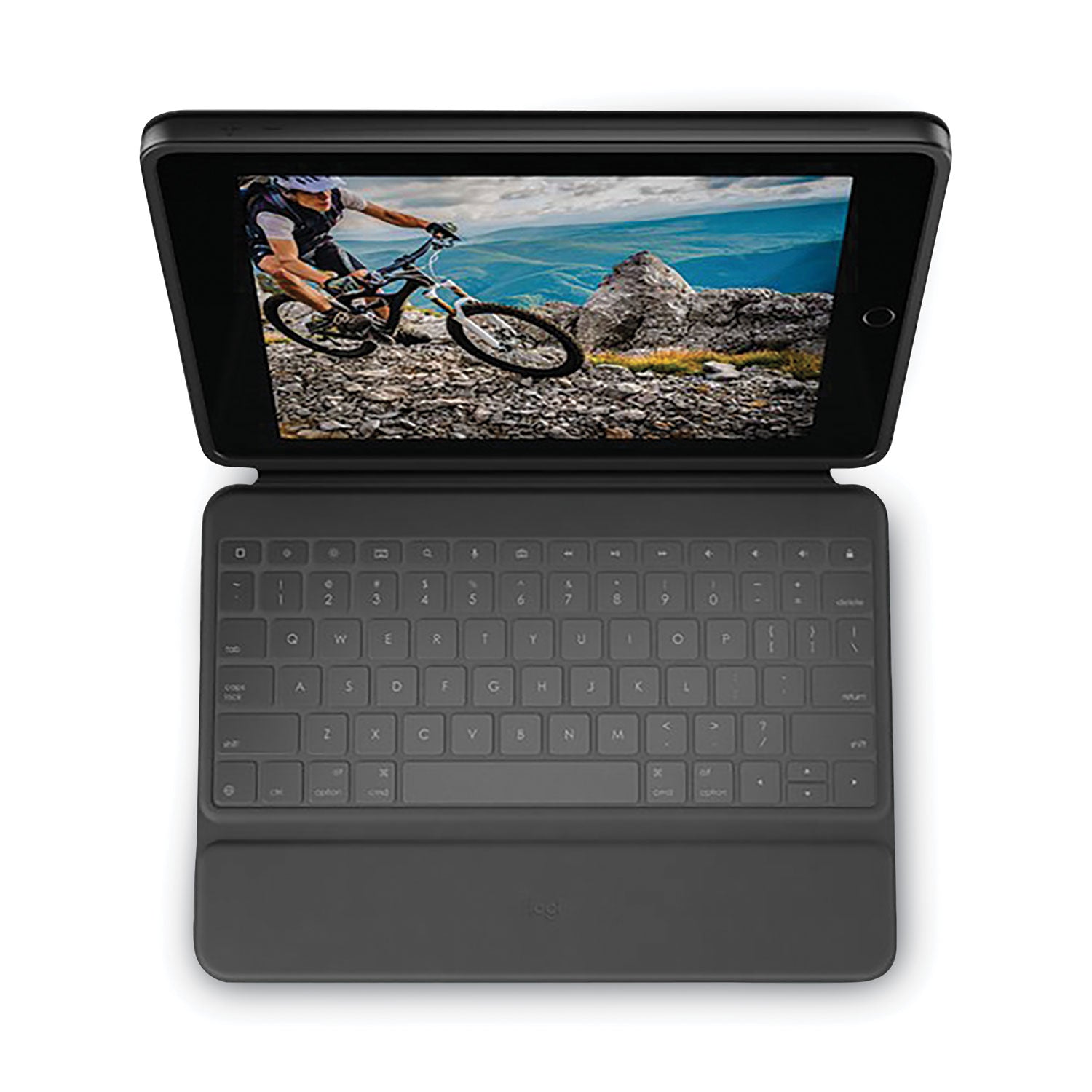 Logitech® Rugged Folio Keyboard Case for iPad 7th/8th Gen, Gray