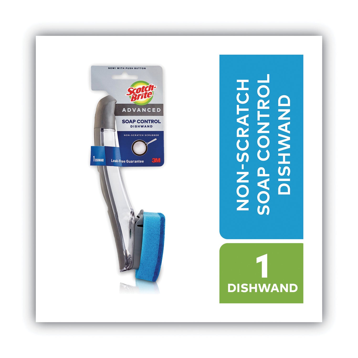 Advanced Soap Control Non-Scratch Dishwand, 4 x 11.25, Blue Scotch-Brite™ Flipcost