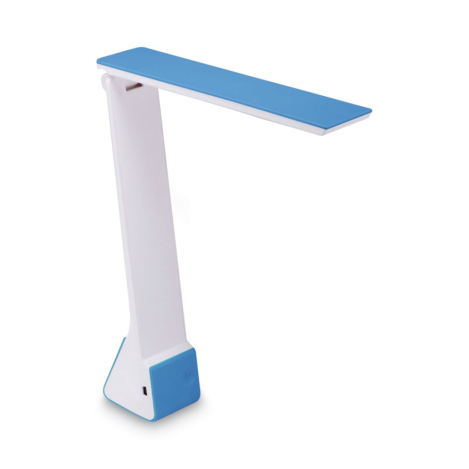 Konnect Rechargeable Folding LED Desk Lamp, 2.52w x 2.13d x 11.02h, Gray/Blue