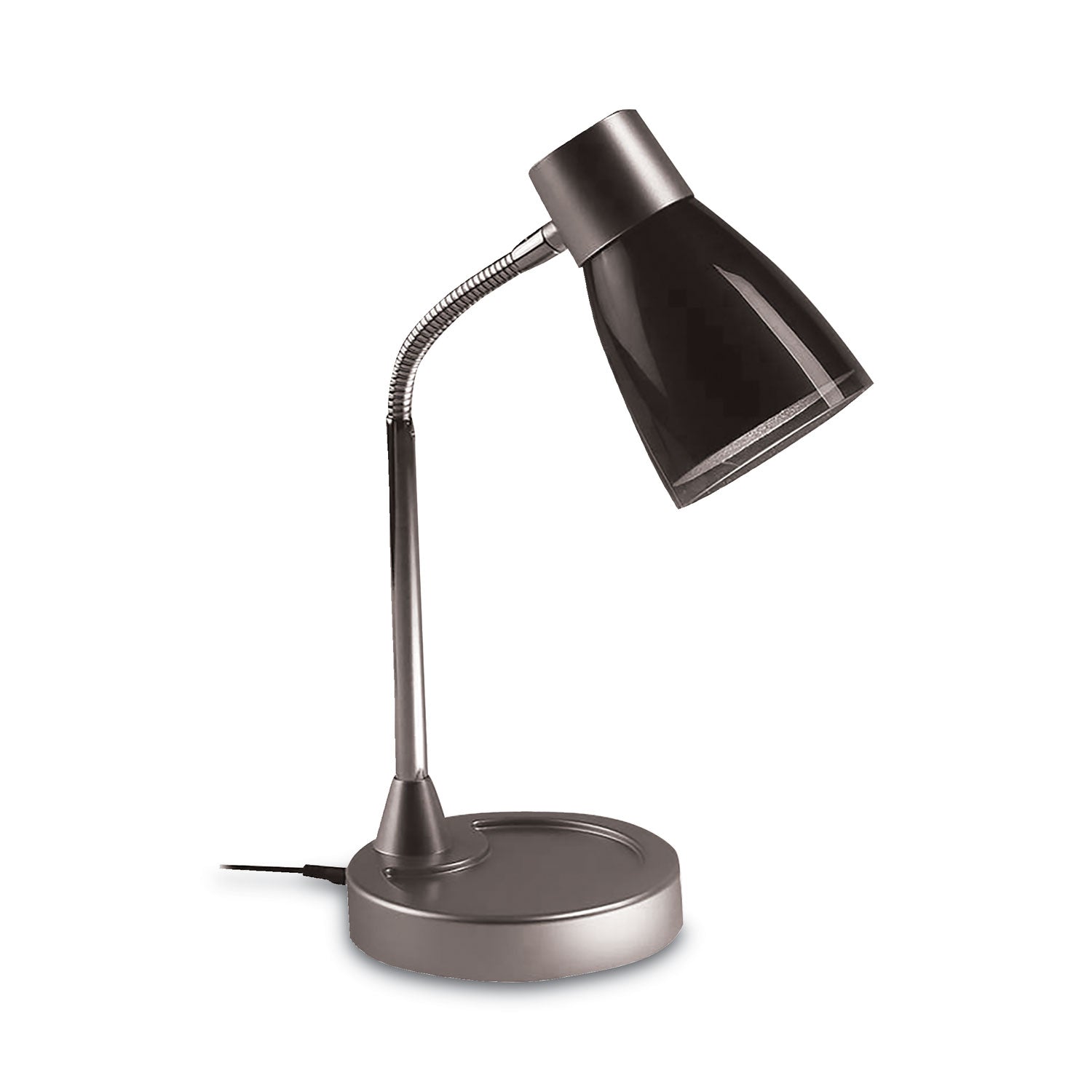 Bostitch® Adjustable LED Desk Lamp, 4.5" dia Base, 20" Tall, Chrome/Black