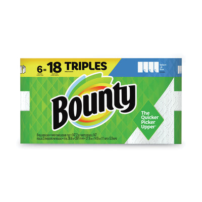 Bounty® Select-a-Size Kitchen Roll Paper Towels, 2-Ply, White, 5.9 x 11, 147 Sheets/Roll, 6 Rolls/Pack Flipcost Flipcost