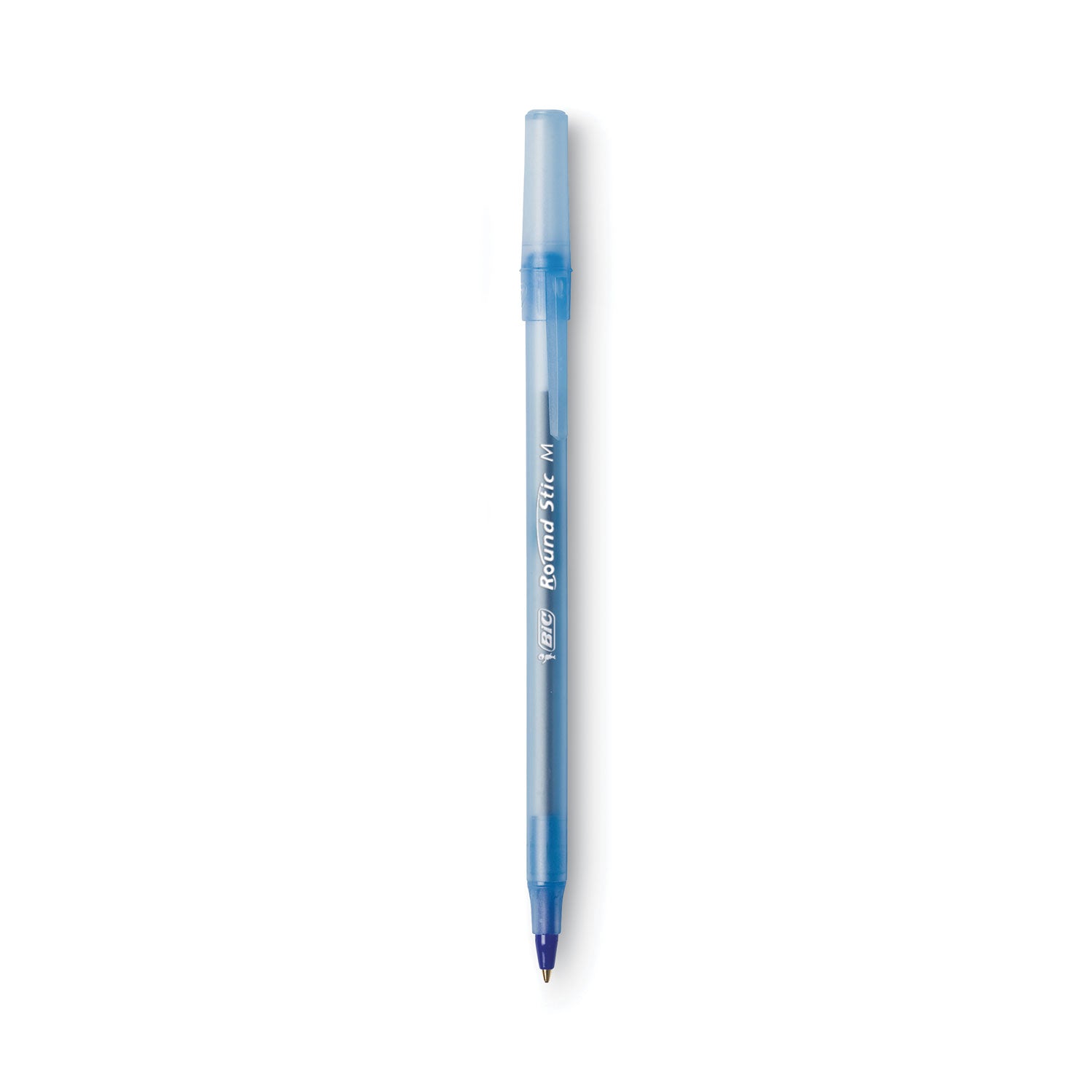 BIC® Round Stic Xtra Life Ballpoint Pen Xtra-Value Pack, Stick, Medium 1.2 mm, Blue Ink, Translucent Blue Barrel, 240/Carton