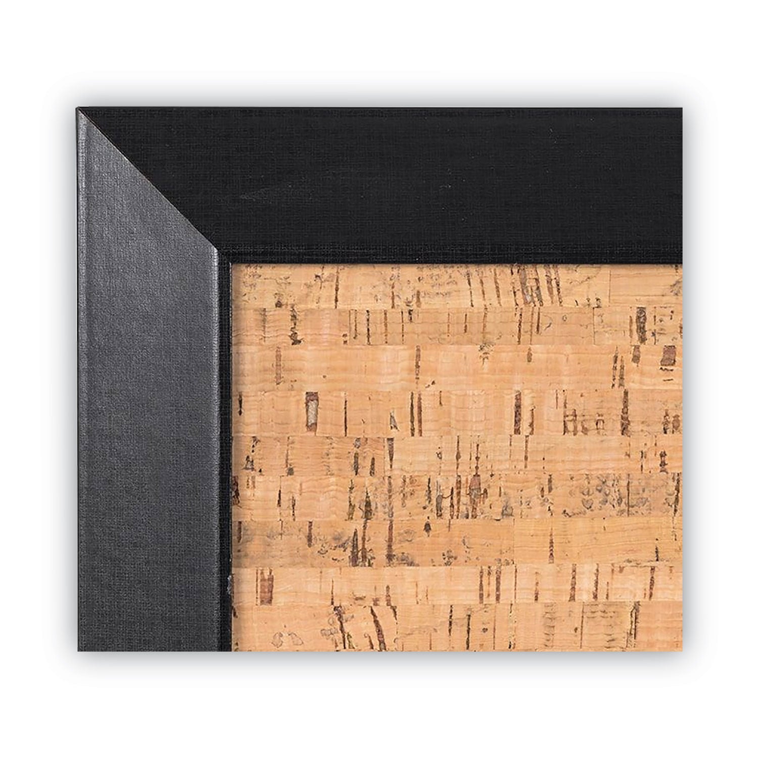 MasterVision® Natural Cork Bulletin Board, 36 x 24, Tan Surface, Black Wood Frame