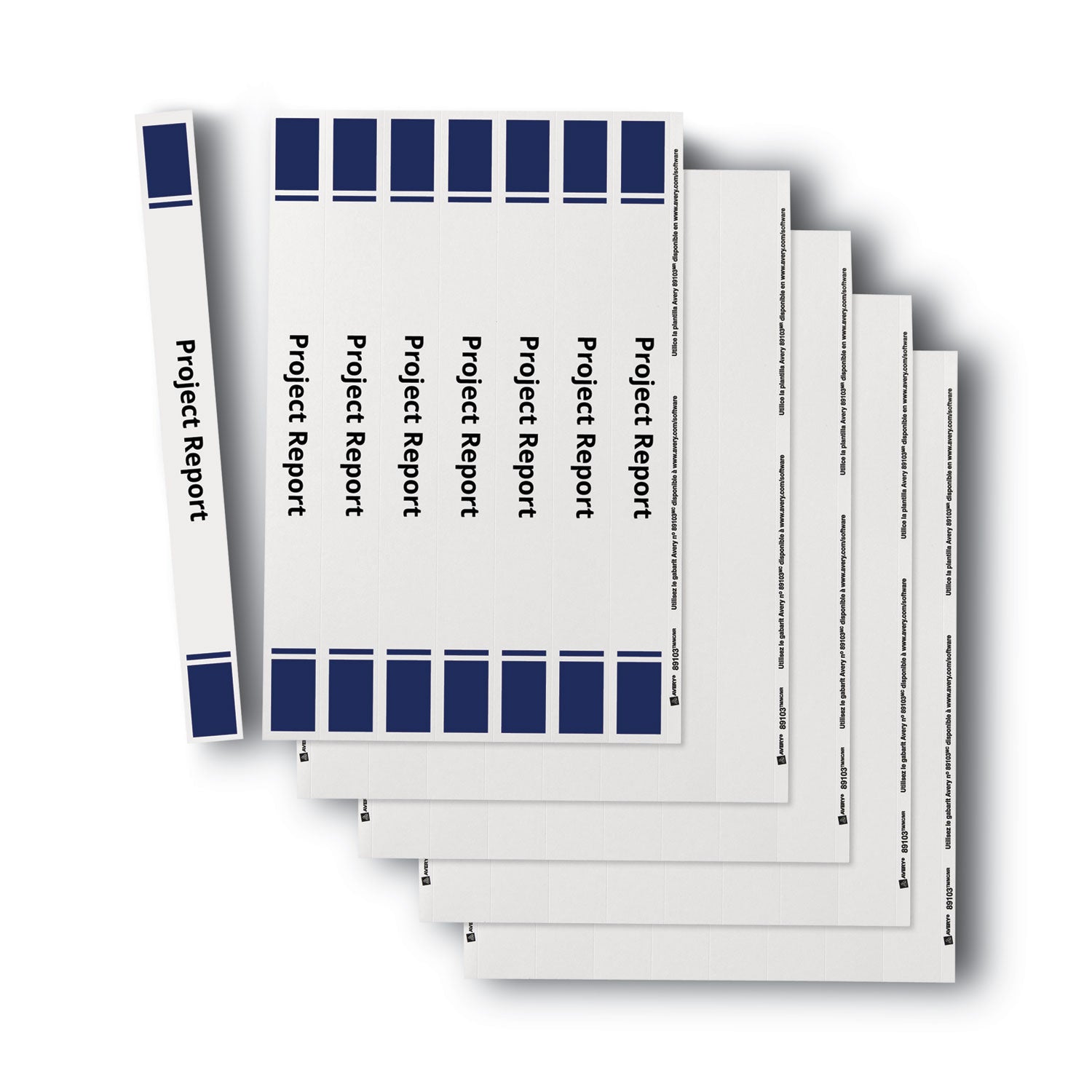 Avery® Binder Spine Inserts, 1" Spine Width, 8 Inserts/Sheet, 5 Sheets/Pack