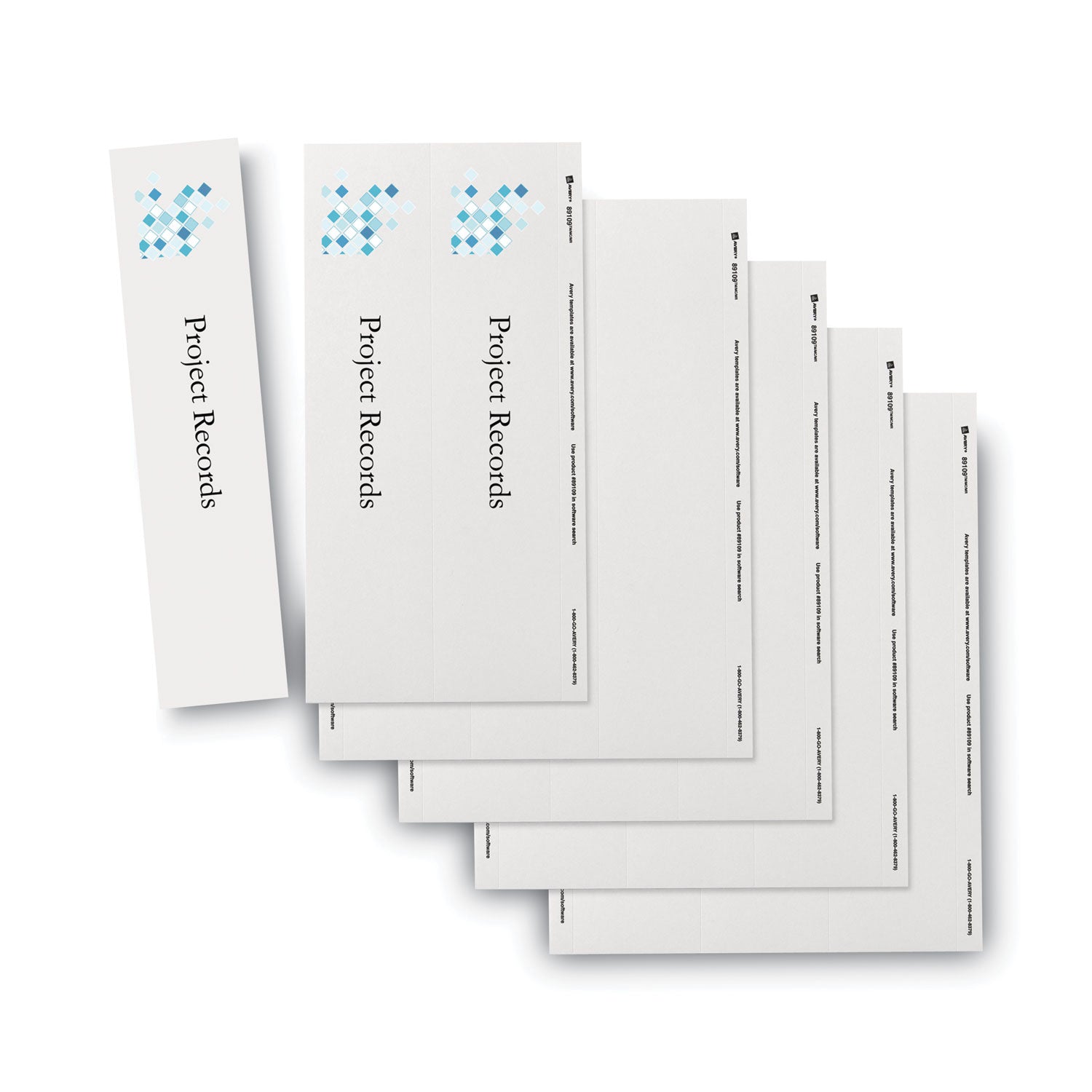 Avery® Binder Spine Inserts, 3" Spine Width, 3 Inserts/Sheet, 5 Sheets/Pack