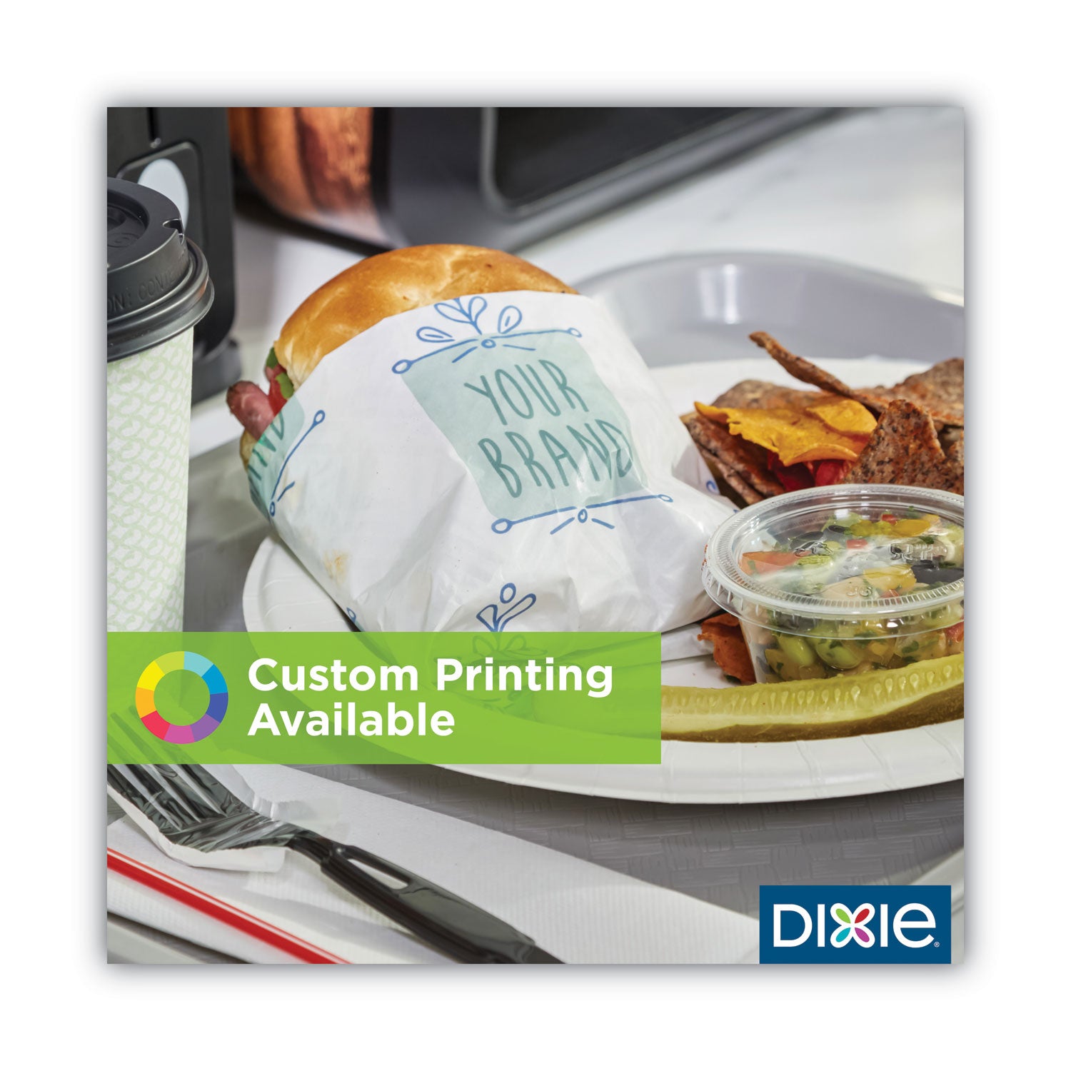 Dixie® All-Purpose Food Wrap, Dry Wax Paper, 12 x 12, White, 1,000/Carton