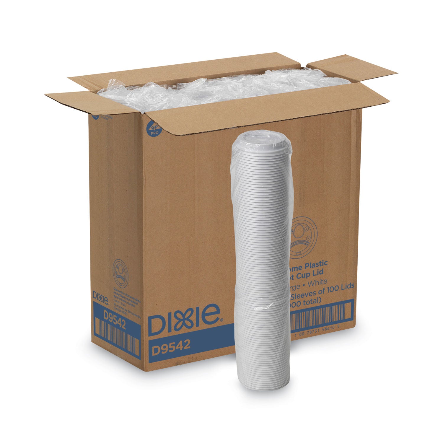 DIXIE FOOD SERVICE Dome Drink-Thru Lids, Fits 10 oz to 16 oz Paper Hot Cups, White, 1,000/Carton - Flipcost