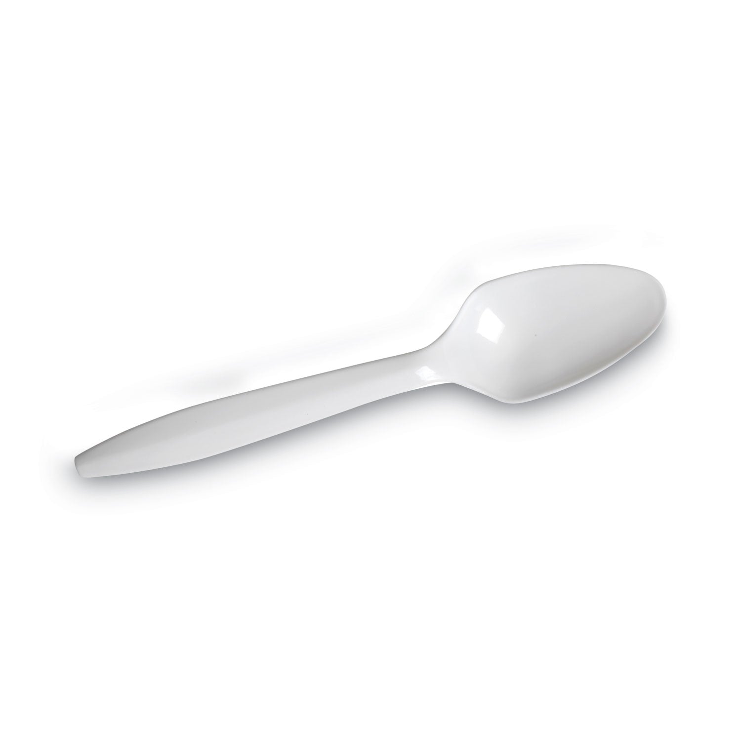 Dixie® Plastic Cutlery, Mediumweight Teaspoons, White, 1,000/Carton