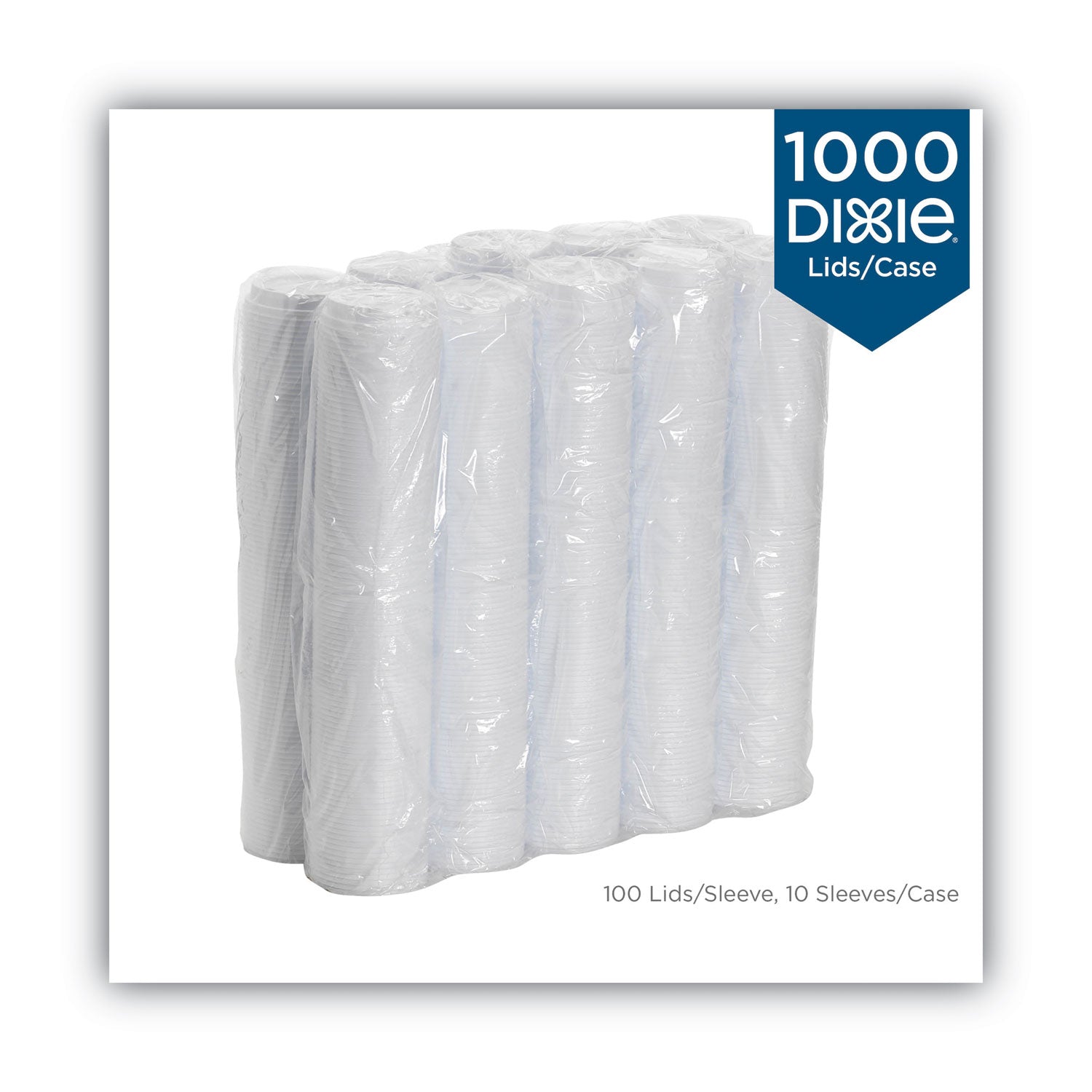 DIXIE FOOD SERVICE Dome Drink-Thru Lids, Fits 10 oz to 16 oz Paper Hot Cups, White, 1,000/Carton - Flipcost