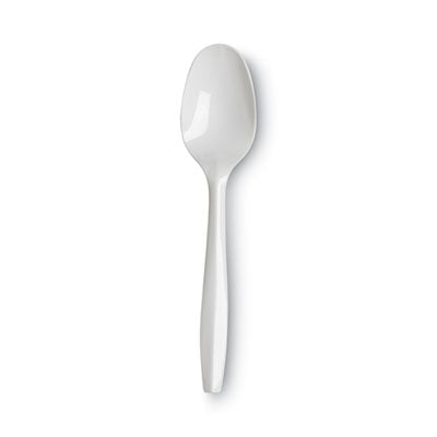 Plastic Cutlery, Mediumweight Teaspoons, White, 1,000/Carton Flipcost Flipcost