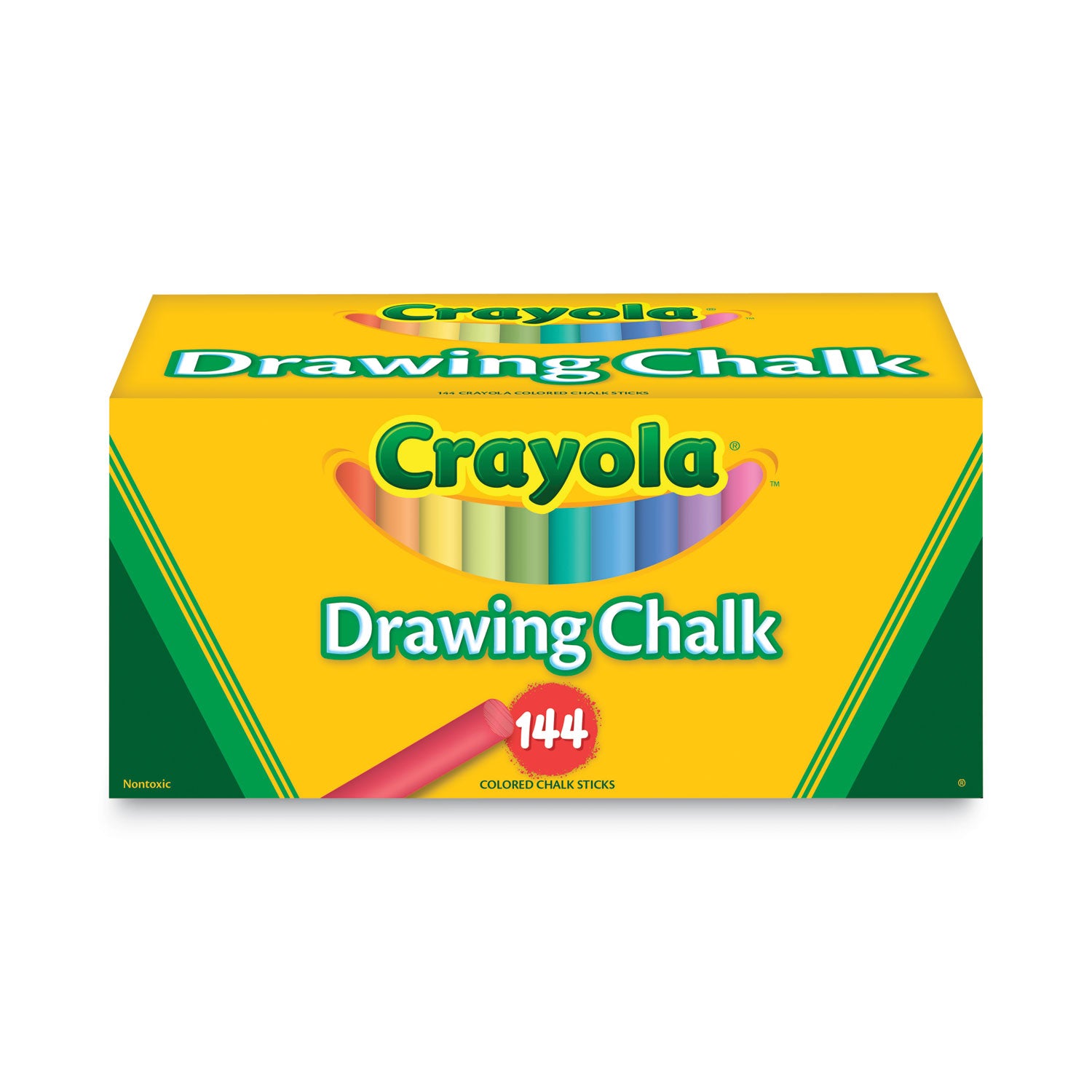 Crayola® Colored Drawing Chalk, 3.19" x 0.38" Diameter, Six Each of 24 Assorted Colors, 144 Sticks/Set