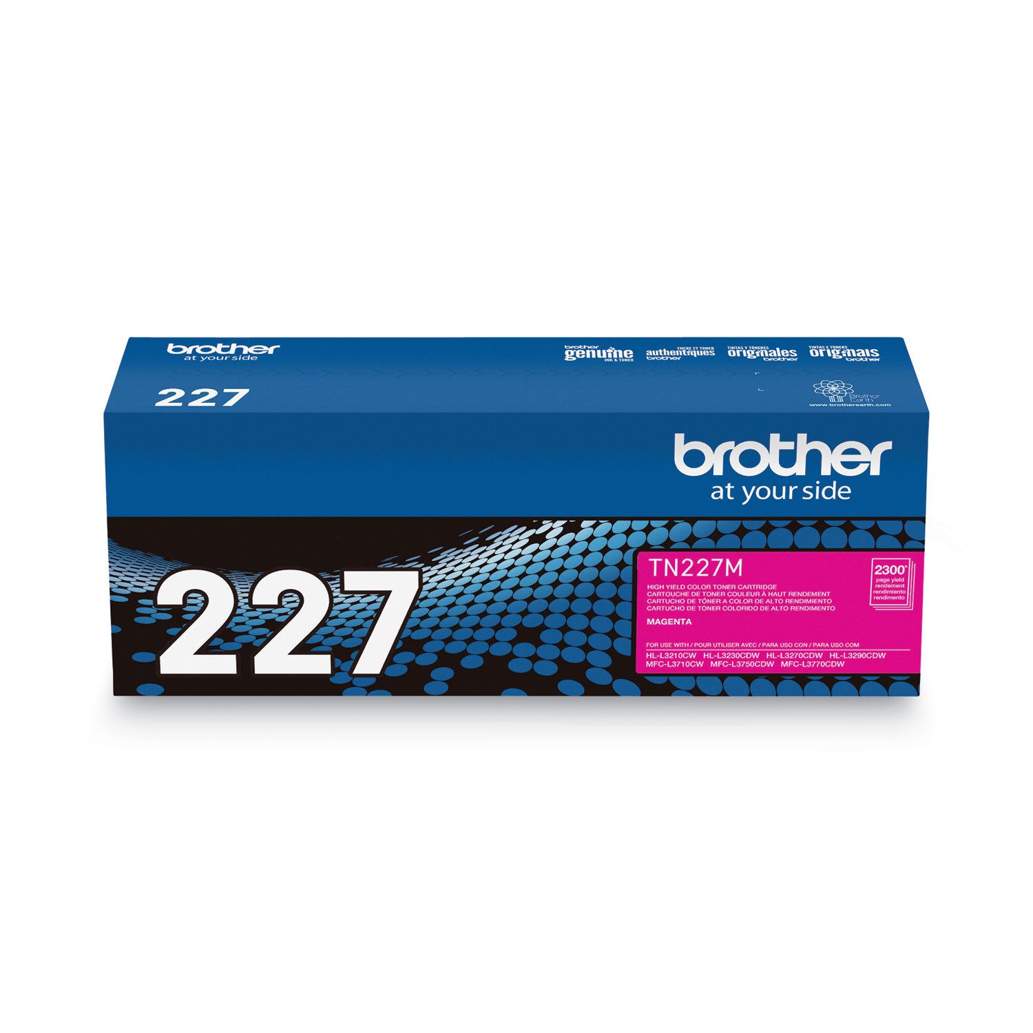 Brother TN227M High-Yield Toner, 2,300 Page-Yield, Magenta