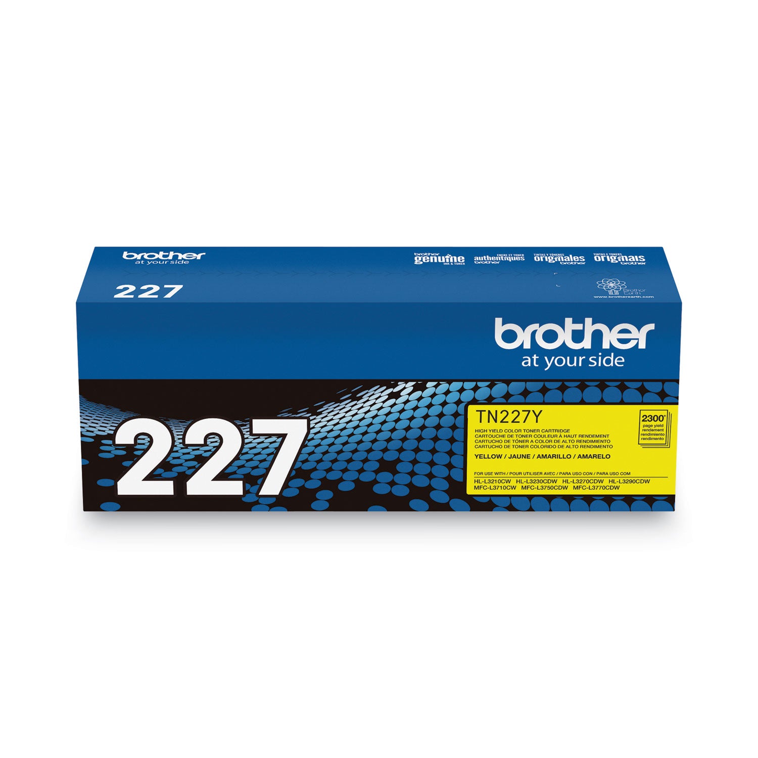 Brother TN227Y High-Yield Toner, 2,300 Page-Yield, Yellow