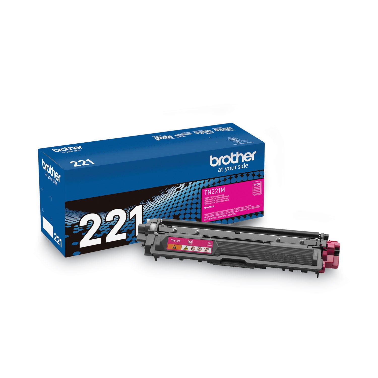 TN221M Toner, 1,400 Page-Yield, Magenta