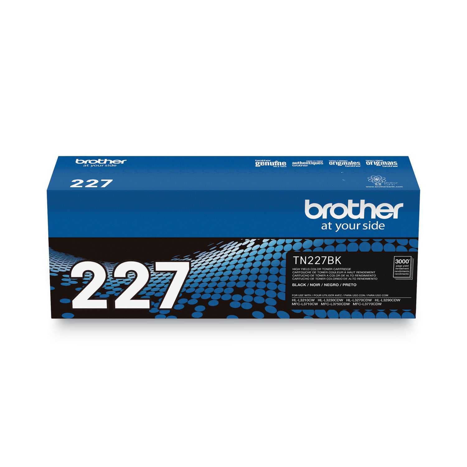 Brother TN227BK High-Yield Toner, 3,000 Page-Yield, Black