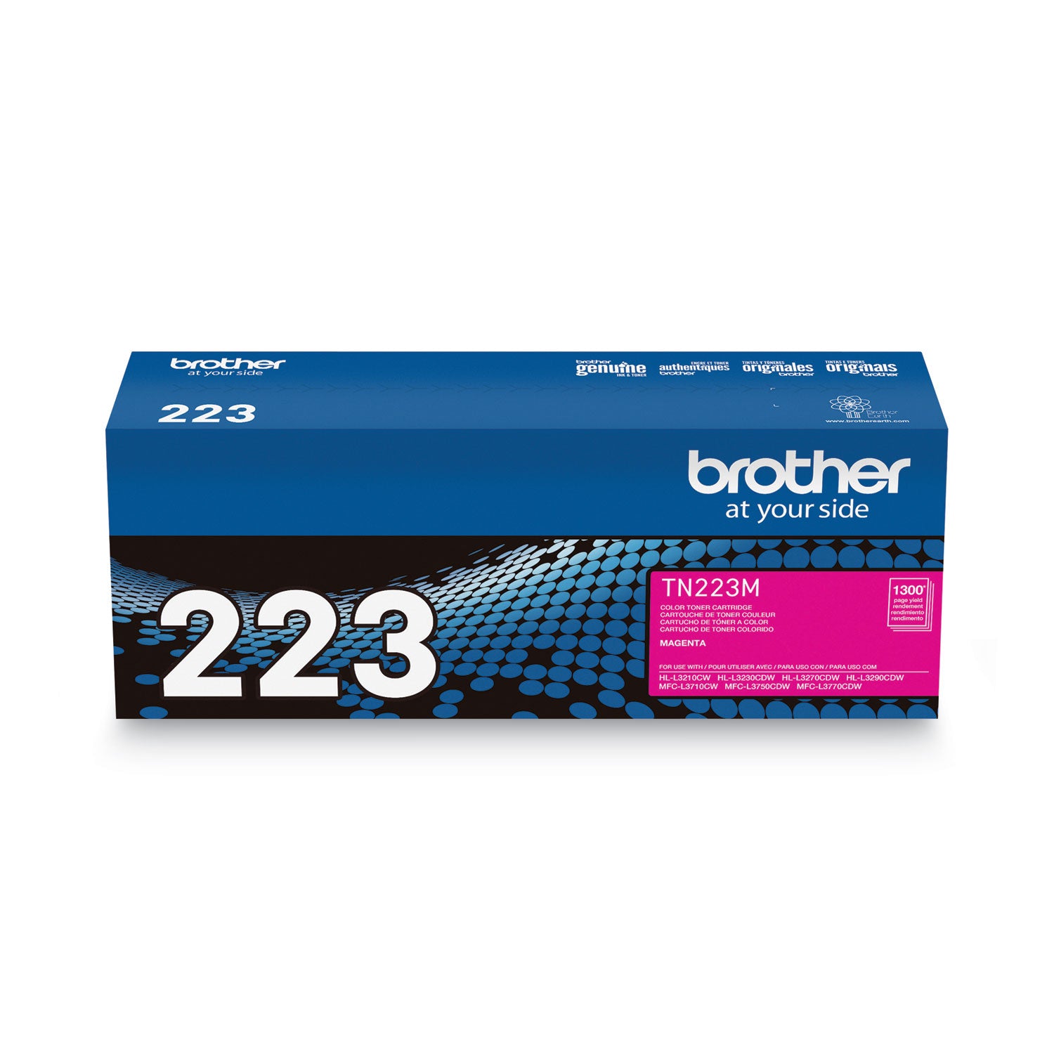 Brother TN223M Toner, 1,300 Page-Yield, Magenta