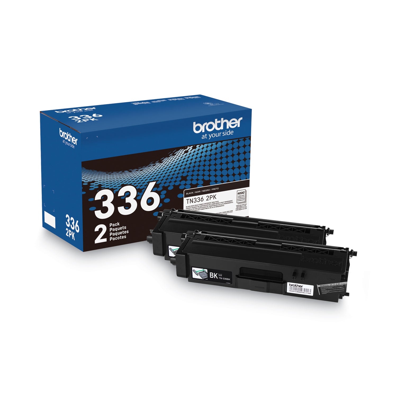 TN3362PK High-Yield Toner, 4,000 Page-Yield, Black, 2/Pack