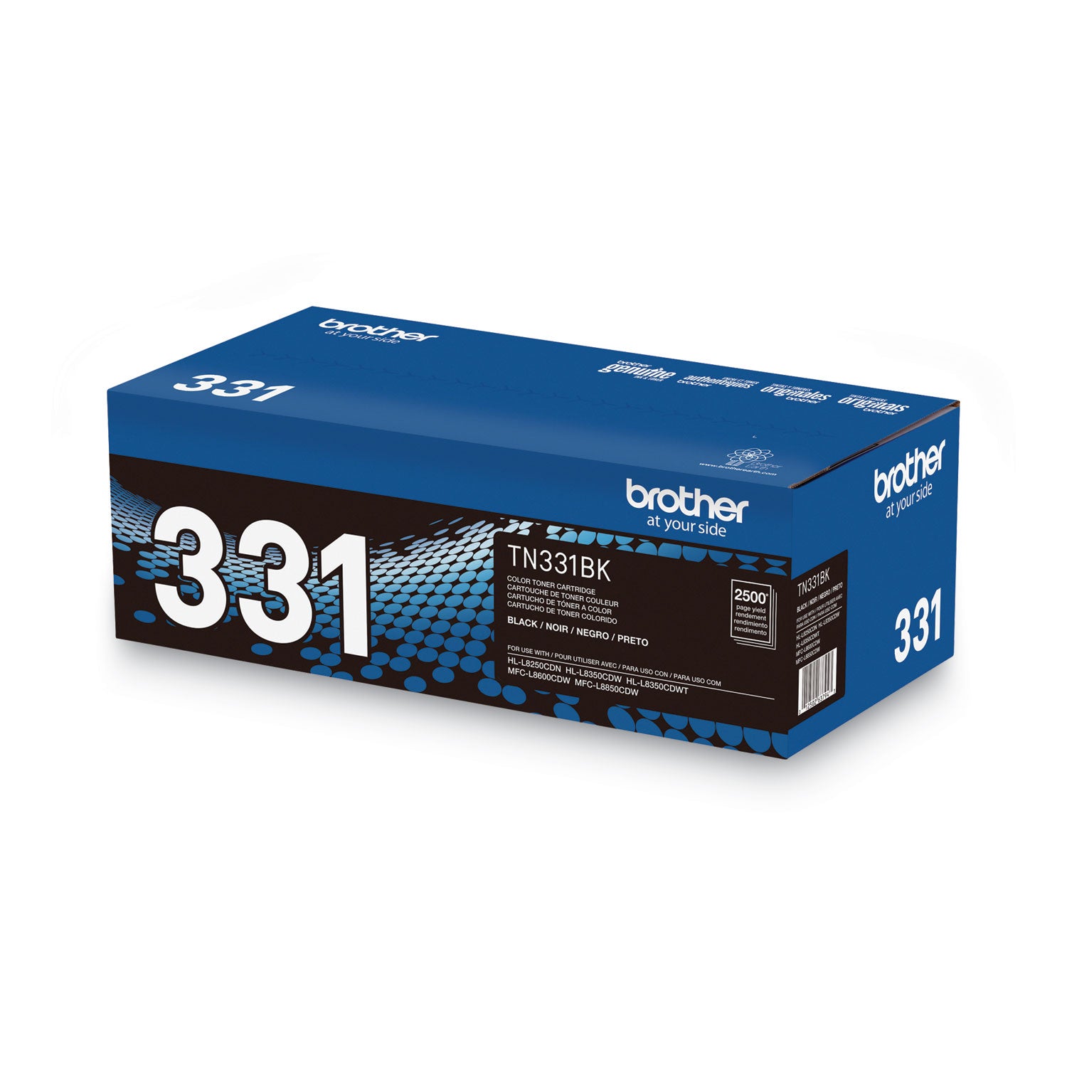 Brother TN331BK Toner, 2,500 Page-Yield, Black