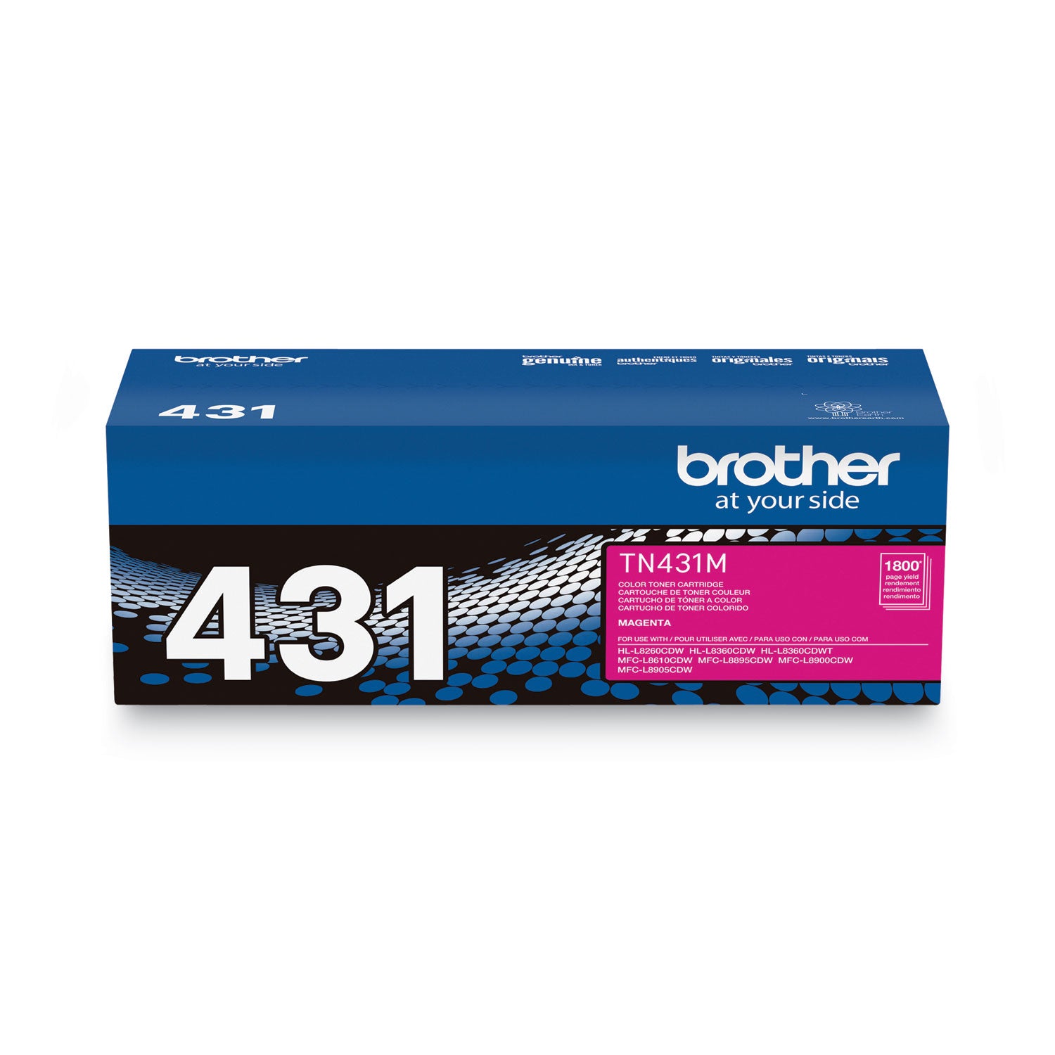 Brother TN431M Toner, 1,800 Page-Yield, Magenta