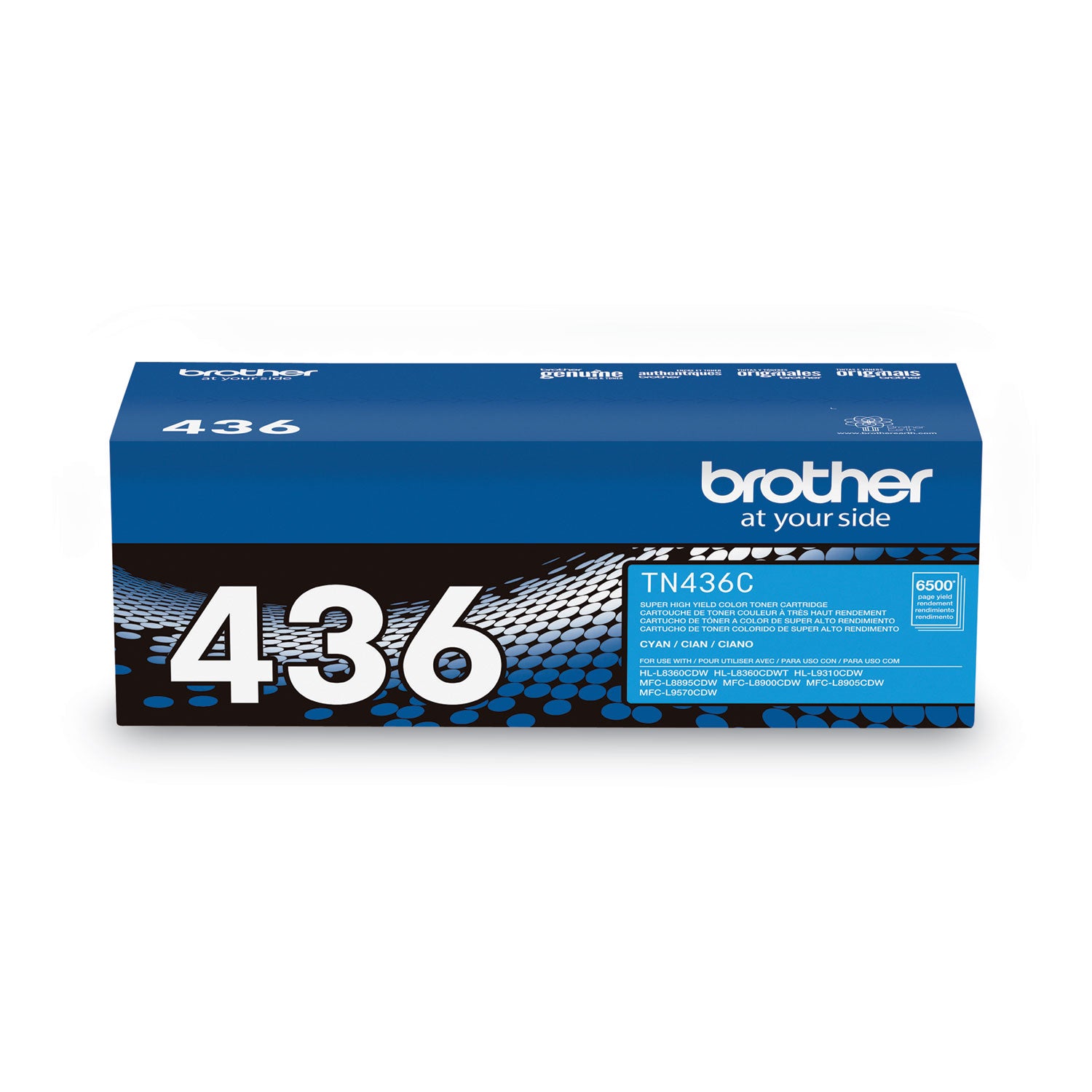 Brother TN436C Super High-Yield Toner, 6,500 Page-Yield, Cyan