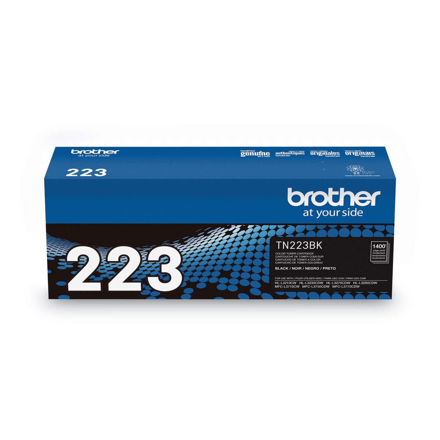 Brother TN223BK Toner, 1,400 Page-Yield, Black