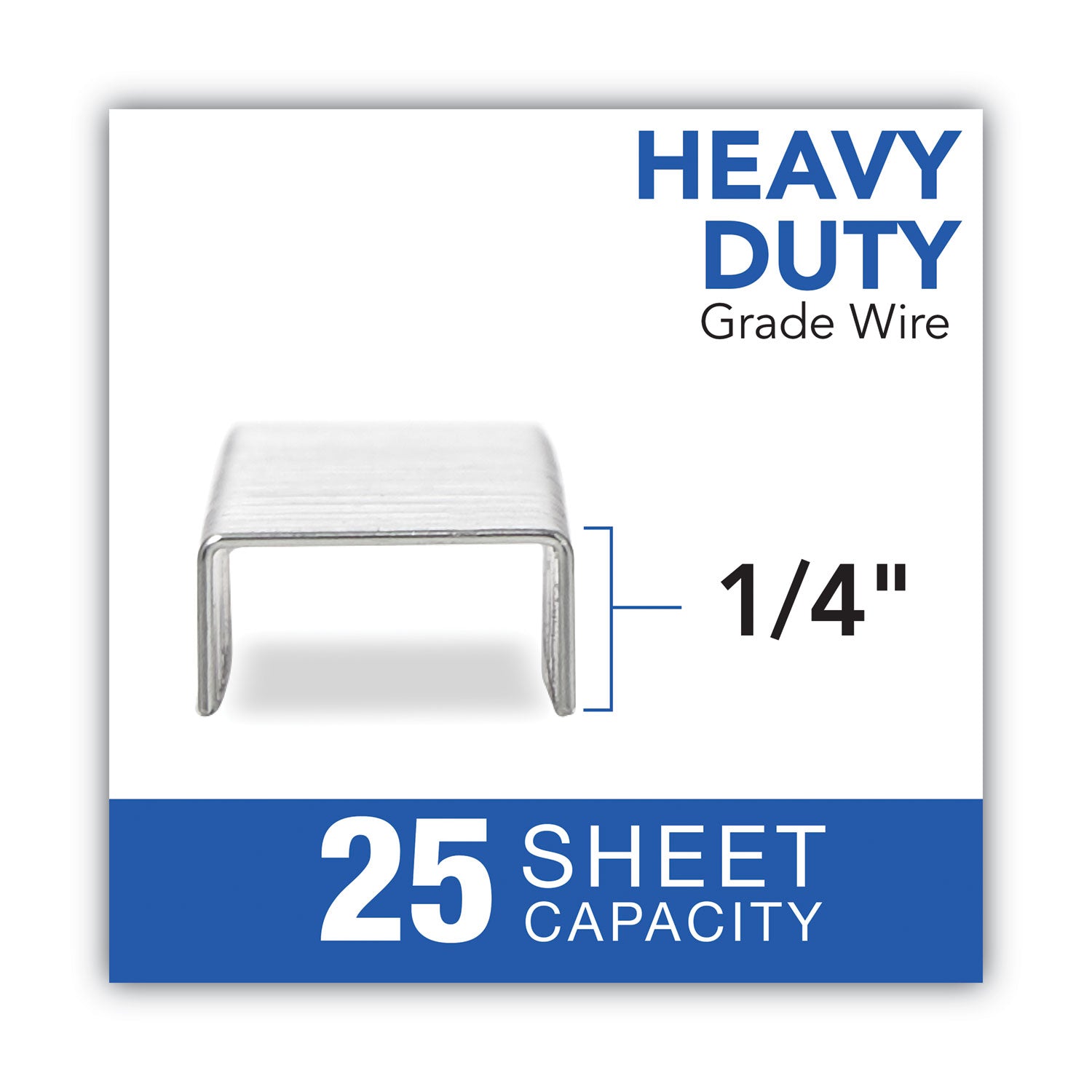 Swingline® S.F. 13 Heavy-Duty Staples, 0.25" Leg, 0.5" Crown, Steel, 1,000/Box