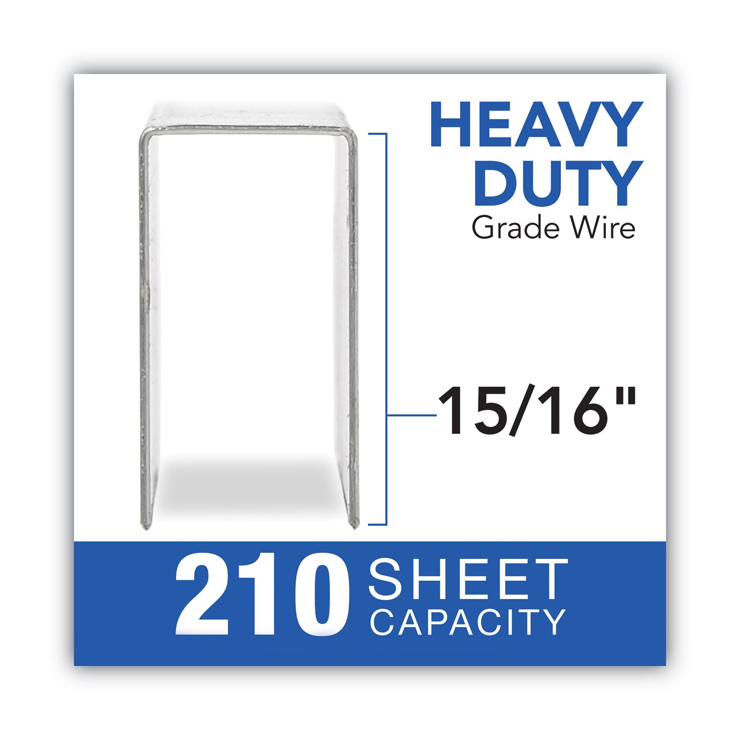 Swingline® S.F. 13 Heavy-Duty Staples, 0.94" Leg, 0.5" Crown, Steel, 1,000/Box