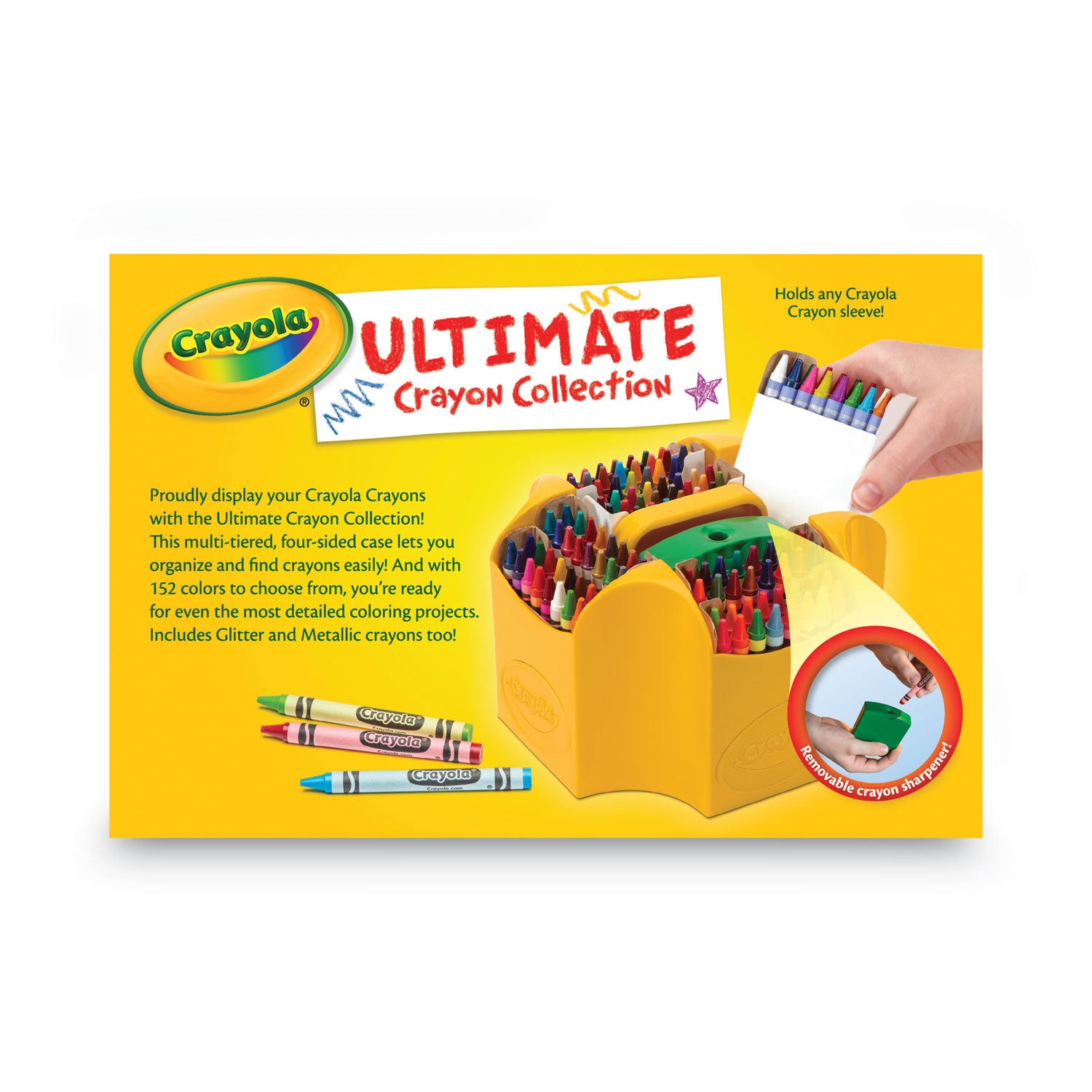 Crayola® Ultimate Crayon Case, Sharpener Caddy, 152 Colors