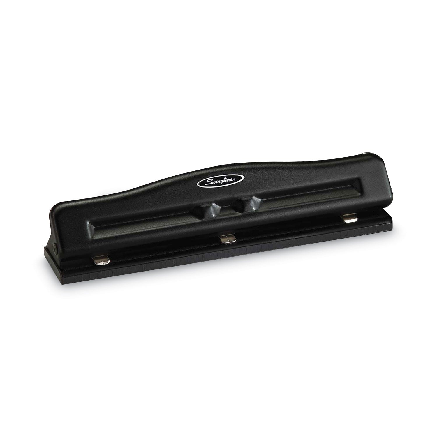 11-Sheet Commercial Adjustable Desktop Two- to Three-Hole Punch, 9/32" Holes, Black