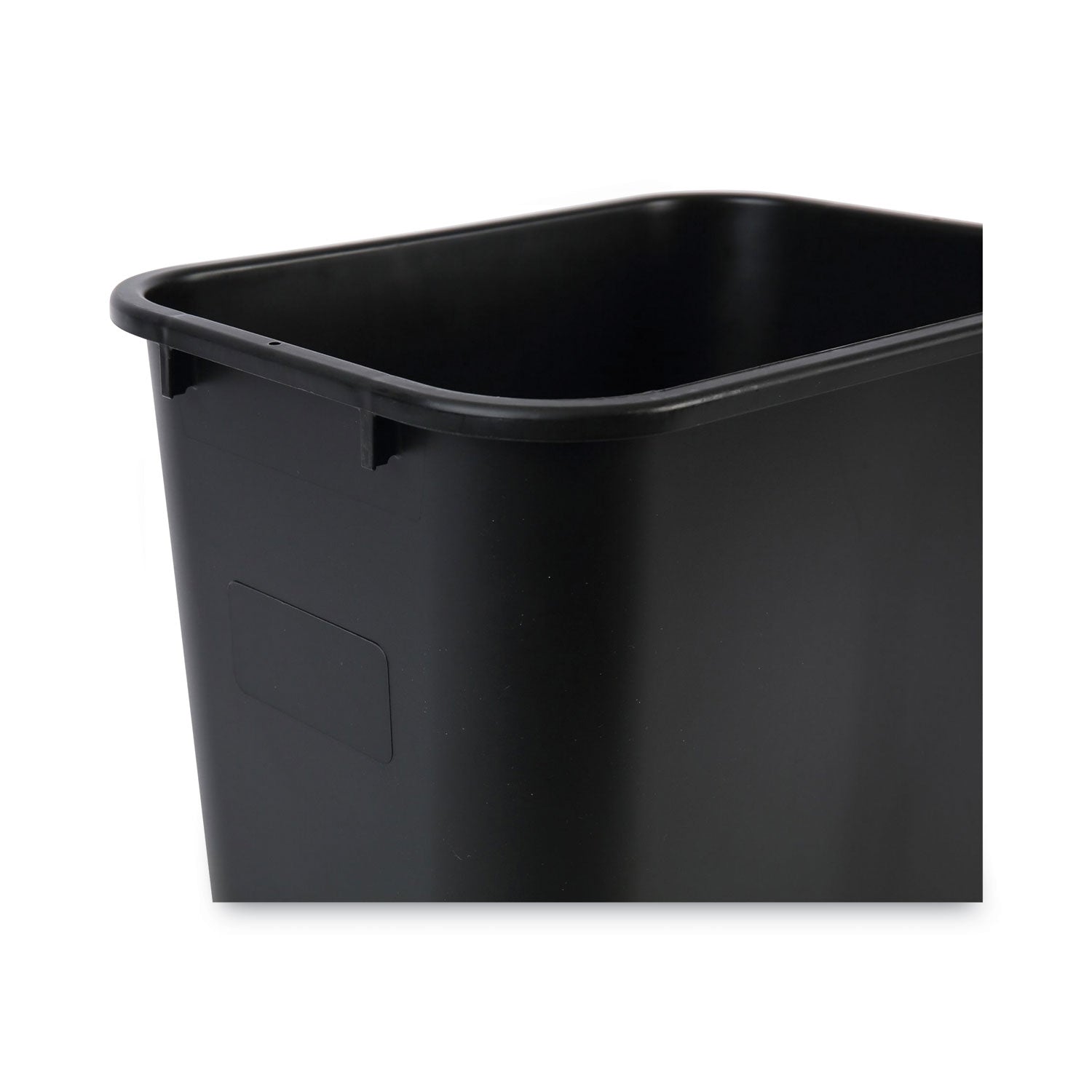 Boardwalk® Soft-Sided Wastebasket, 28 qt, Plastic, Black