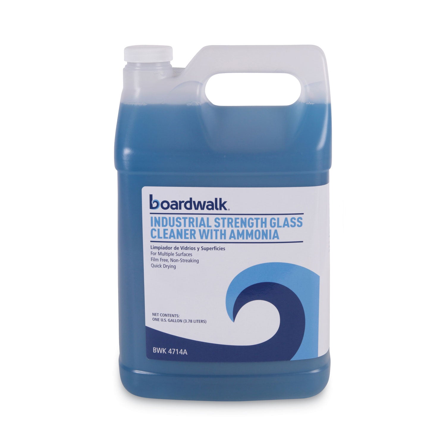 Boardwalk® Industrial Strength Glass Cleaner with Ammonia, 1 gal Bottle, 4/Carton