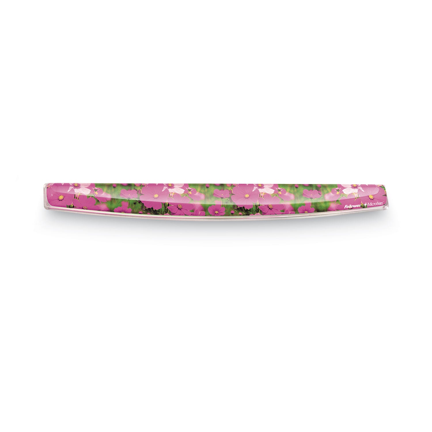 Fellowes® Photo Gel Keyboard Wrist Rest with Microban Protection, 18.56 x 2.31, Pink Flowers Design