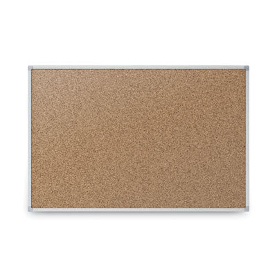 Mead® Economy Cork Board with Aluminum Frame, 24 x 18, Tan Surface, Silver Aluminum Frame Flipcost Flipcost