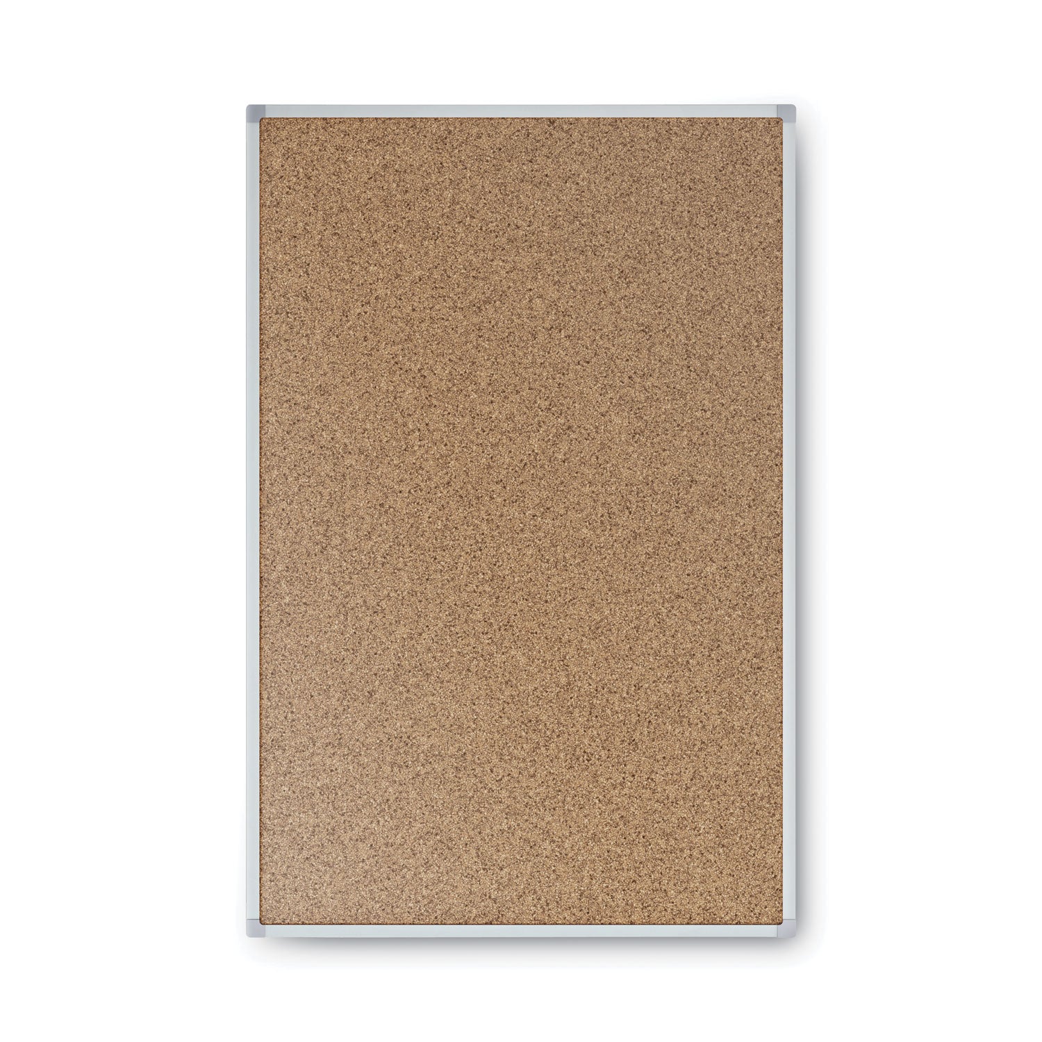 Mead® Economy Cork Board with Aluminum Frame, 24 x 18, Tan Surface, Silver Aluminum Frame