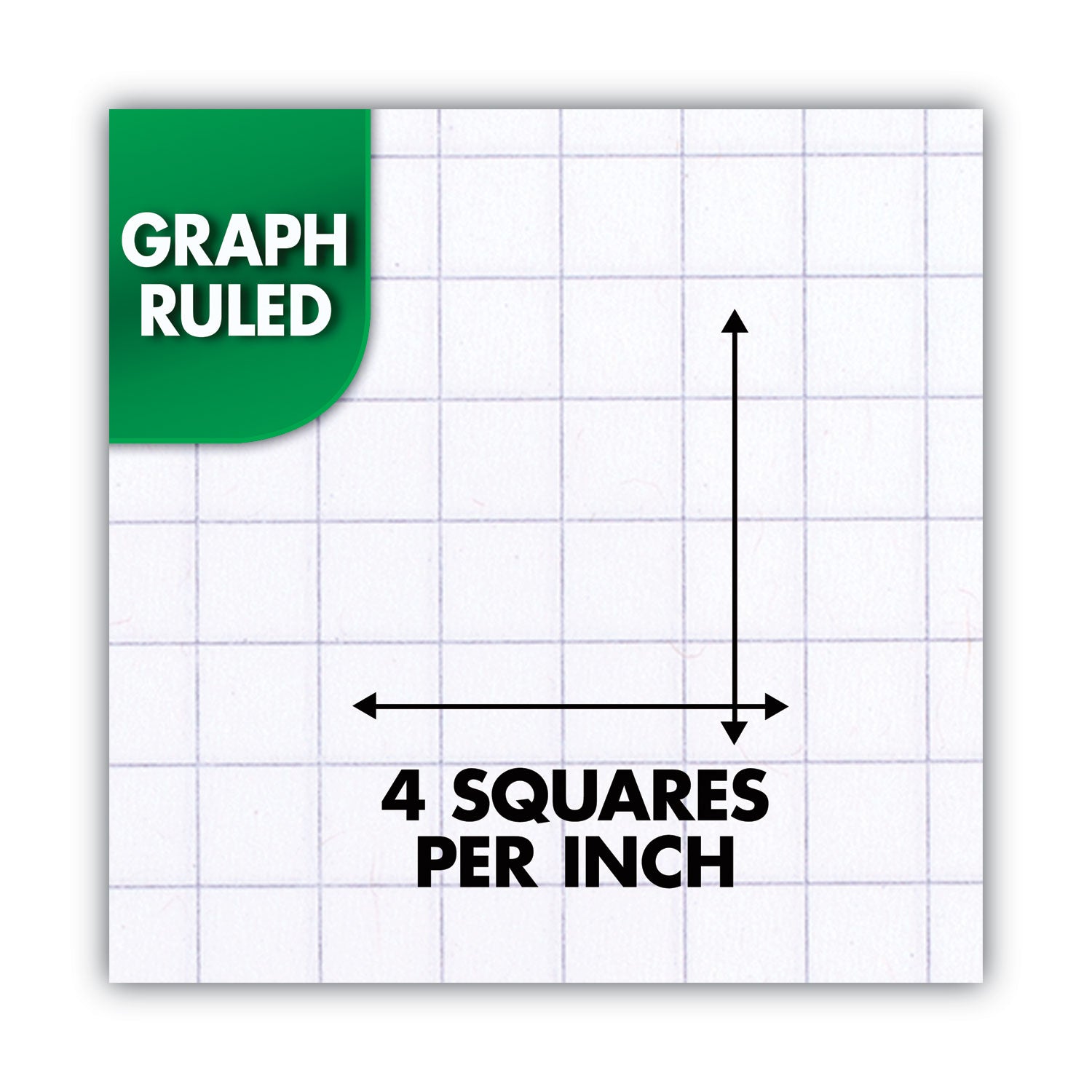 Mead® Graph Paper Tablet, 3-Hole, 8.5 x 11, Quadrille: 4 sq/in, 20 Sheets/Pad, 12 Pads/Pack