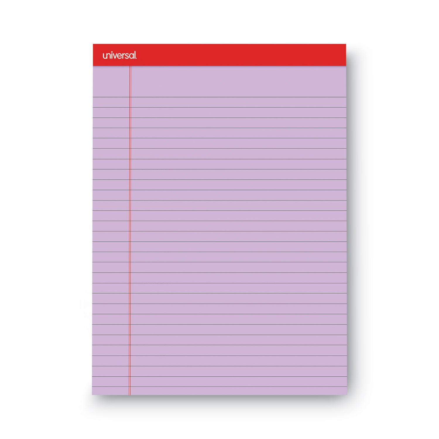 Colored Perforated Ruled Writing Pads, Wide/Legal Rule, 50 Assorted Color 8.5 x 11.75 Sheets, 6/Pack