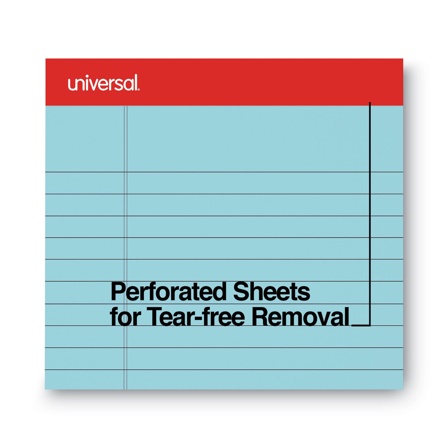 Colored Perforated Ruled Writing Pads, Wide/Legal Rule, 50 Blue 8.5 x 11 Sheets, Dozen