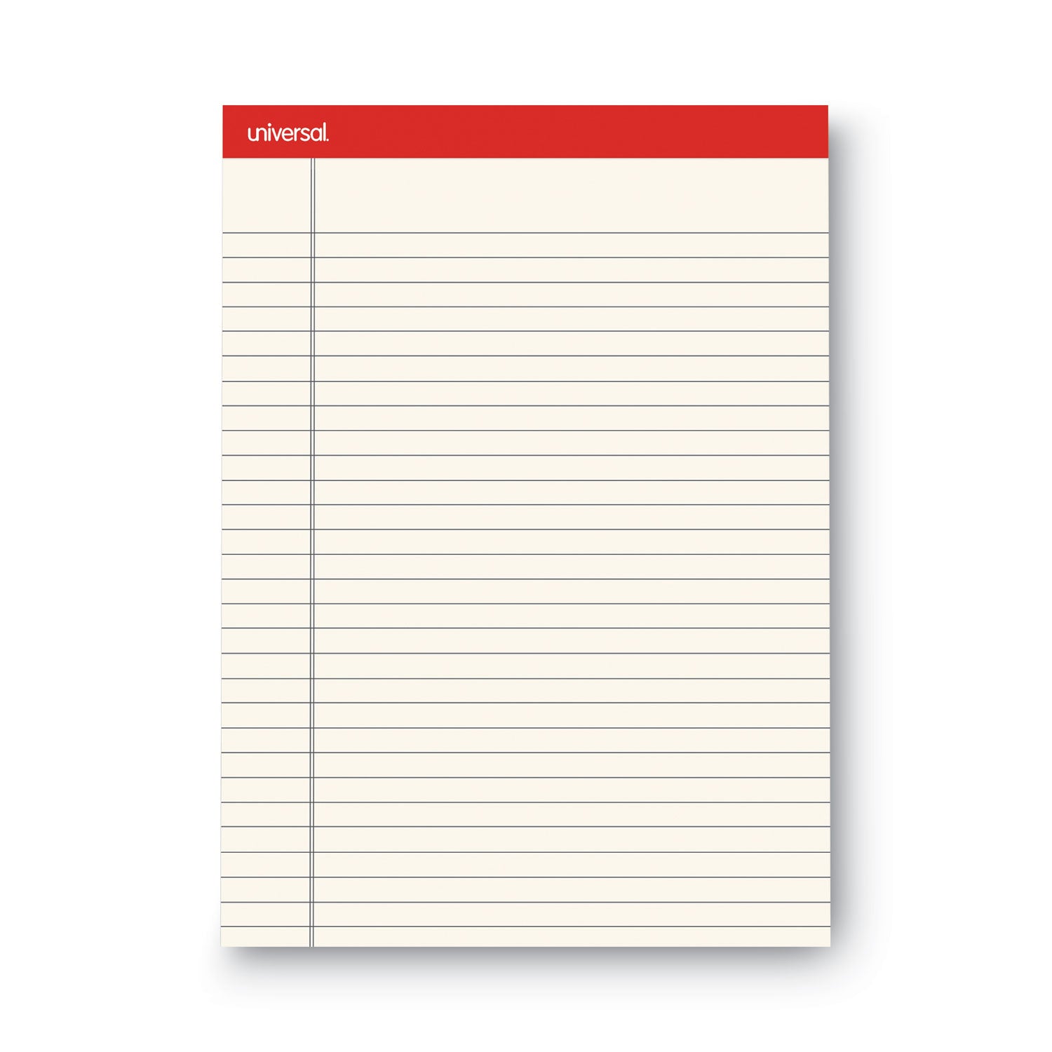 Colored Perforated Ruled Writing Pads, Letter Size Pad (8.5 x 11.75), Wide/Legal Rule, 50 Ivory 8.5 x 11 Sheets, Dozen