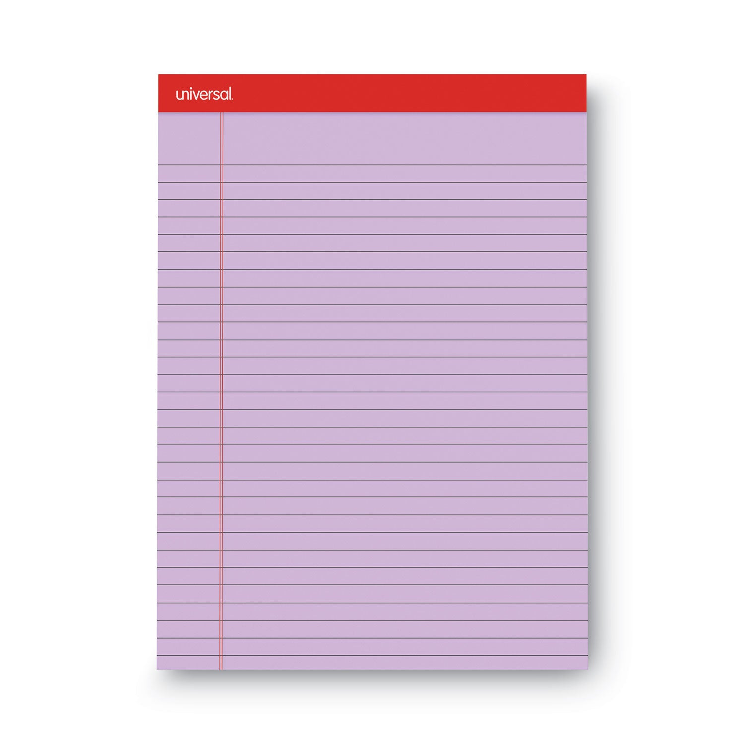 Colored Perforated Ruled Writing Pads, Wide/Legal Rule, 50 Orchid 8.5 x 11 Sheets, Dozen