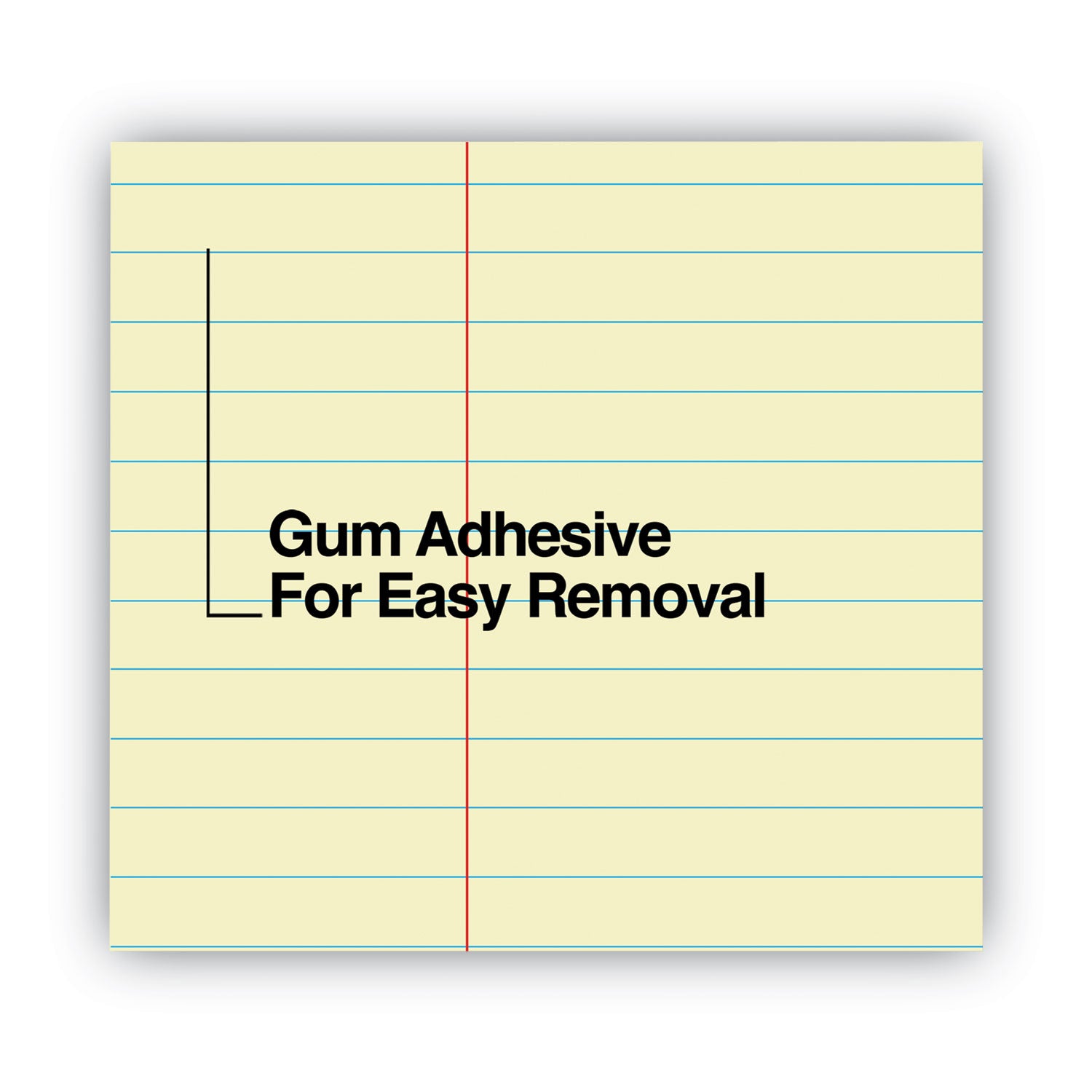 Universal® Glue Top Pads, Narrow Rule, 50 Canary-Yellow 8.5 x 11 Sheets, Dozen