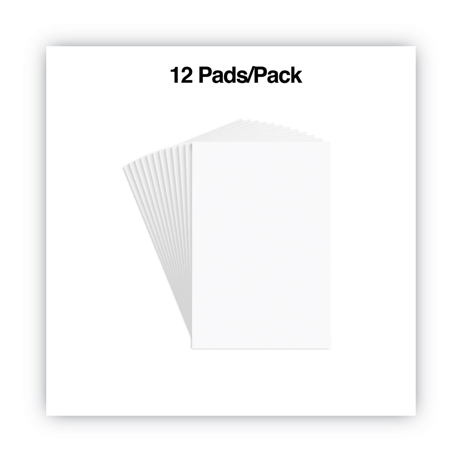 Universal® Scratch Pads, Unruled, 4 x 6, White, 100 Sheets, 12/Pack