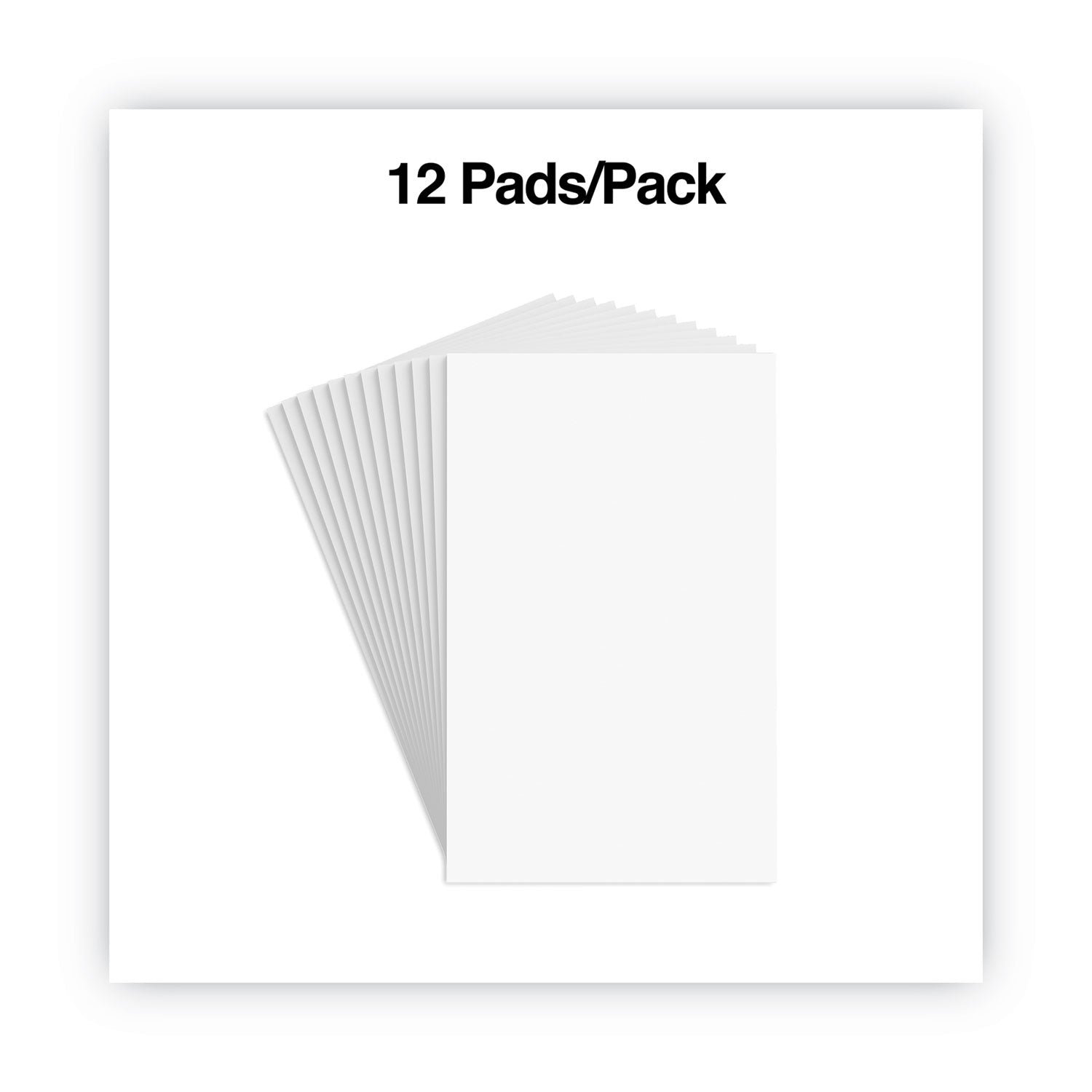 Universal® Scratch Pads, Unruled, 5 x 8, White, 100 Sheets, 12/Pack