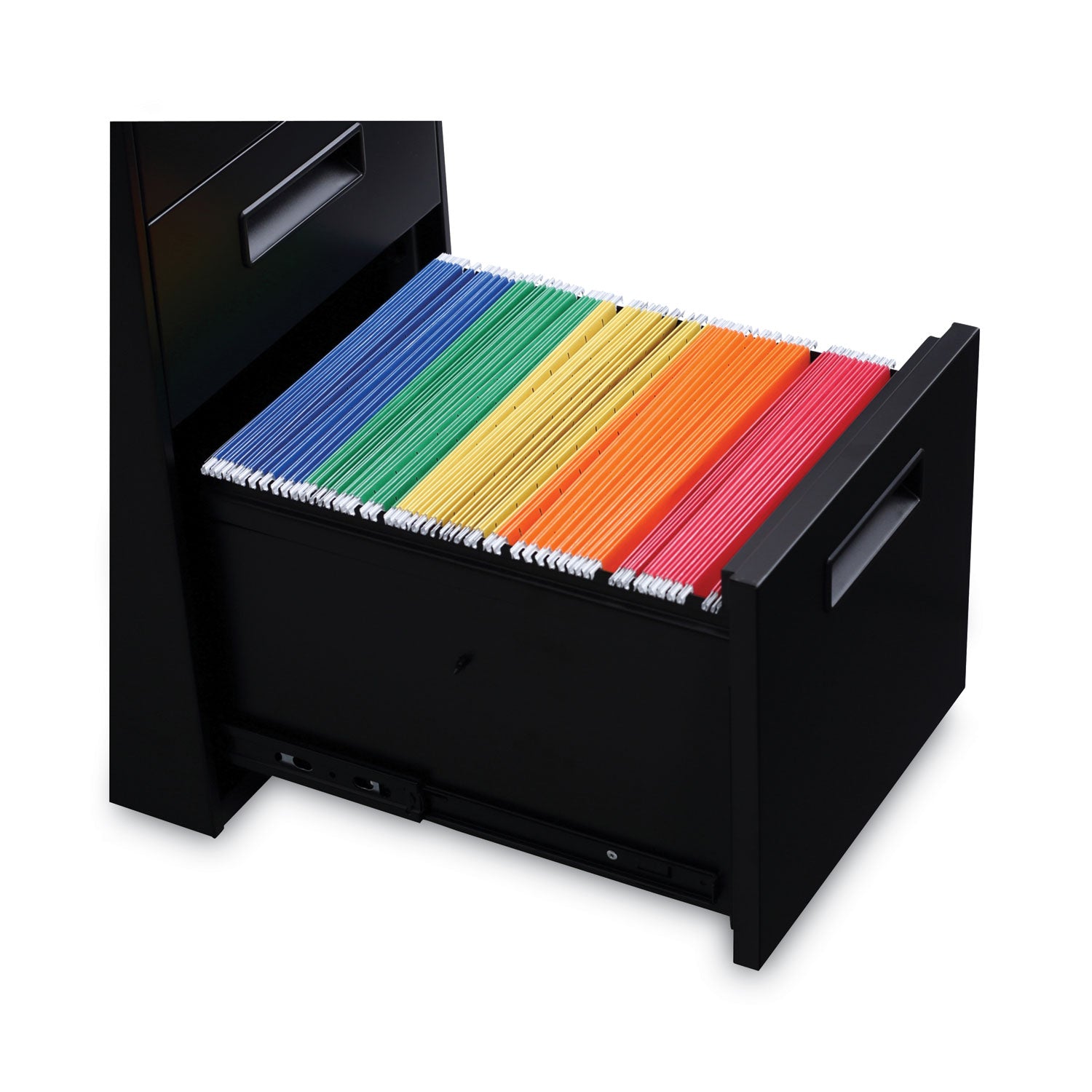 Alera® File Pedestal, Left or Right, 3-Drawers: Box/Box/File, Legal/Letter, Black, 14.96" x 19.29" x 27.75"