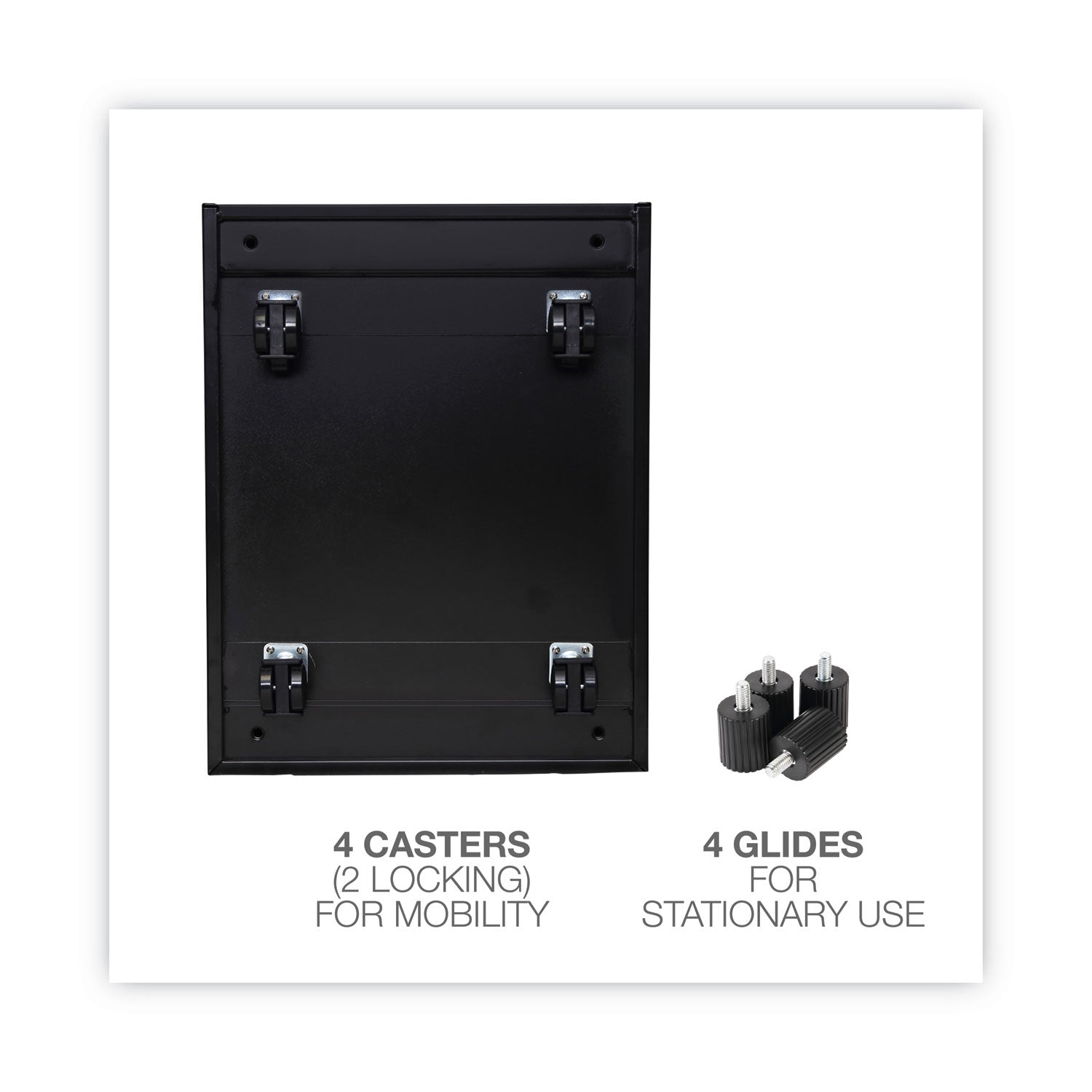 Alera® File Pedestal, Left or Right, 3-Drawers: Box/Box/File, Legal/Letter, Black, 14.96" x 19.29" x 27.75"