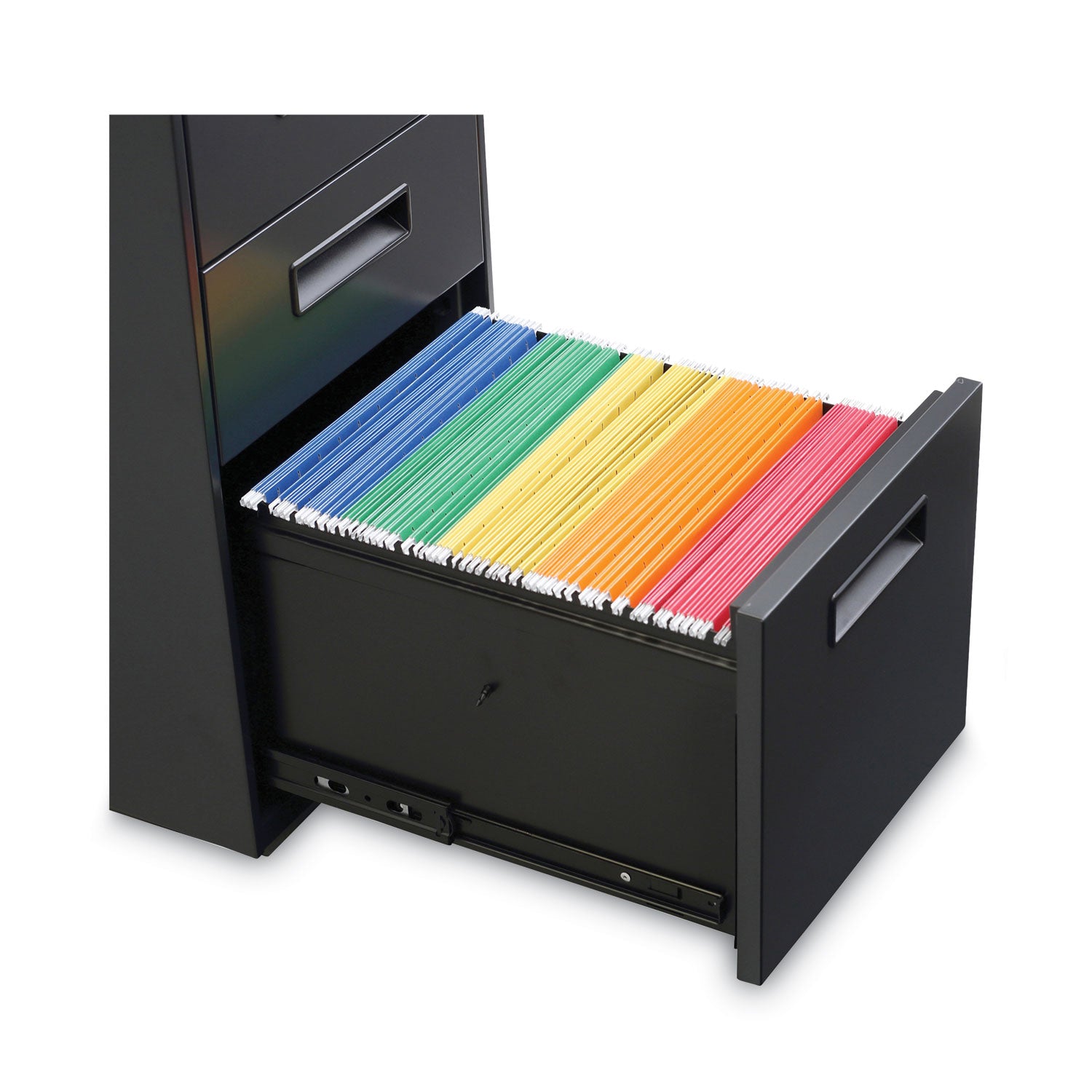 Alera® File Pedestal, Left or Right, 3-Drawers: Box/Box/File, Legal/Letter, Charcoal, 14.96" x 19.29" x 27.75"