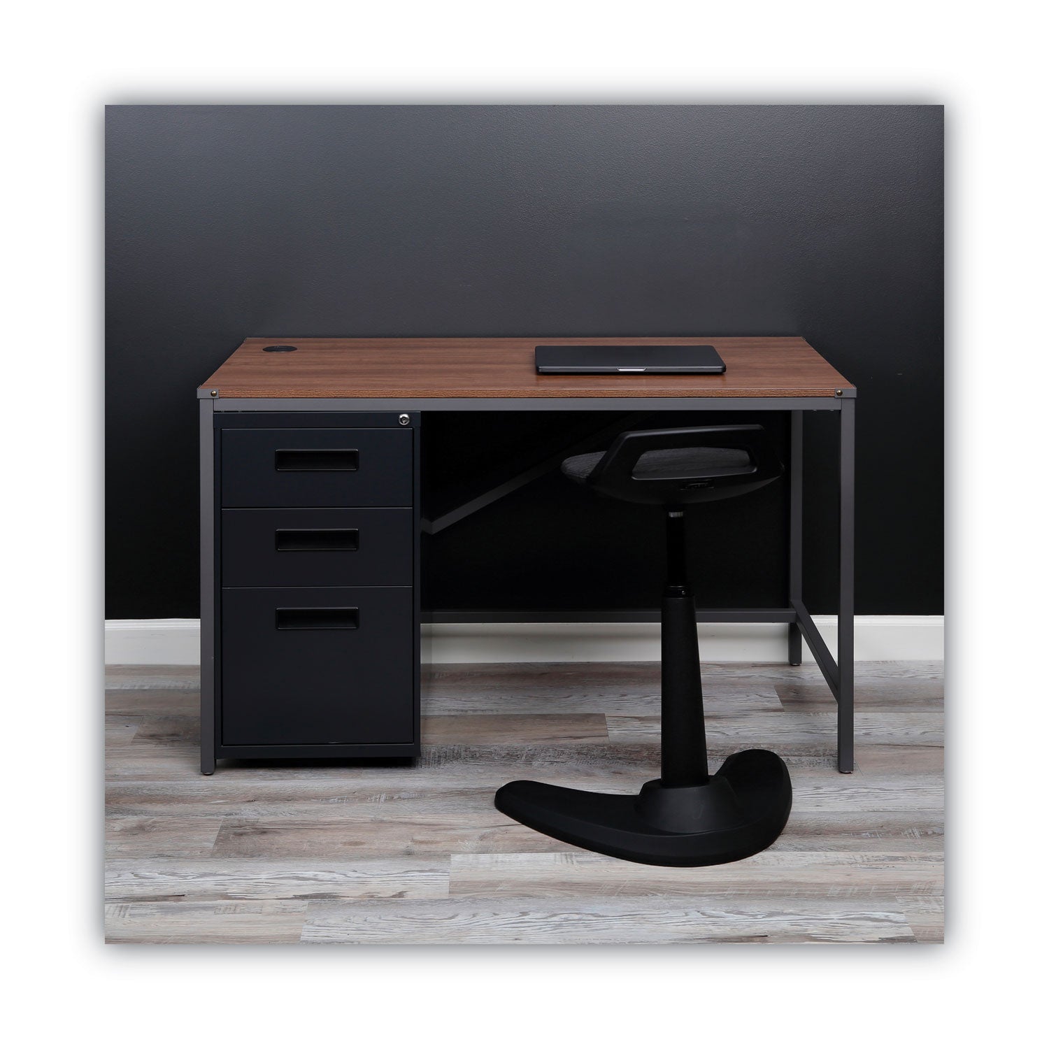 Alera® File Pedestal, Left or Right, 3-Drawers: Box/Box/File, Legal/Letter, Charcoal, 14.96" x 19.29" x 27.75"