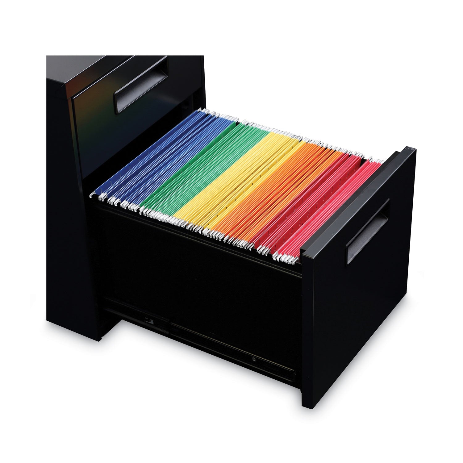 Alera® File Pedestal, Left or Right, 2-Drawers: Box/File, Legal/Letter, Black, 14.96" x 19.29" x 21.65"