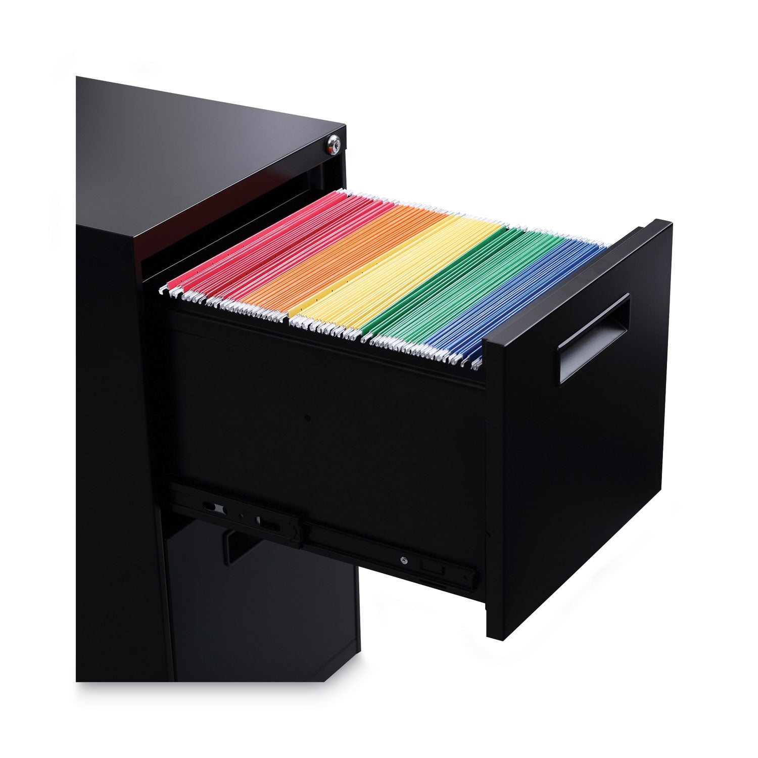 Alera® File Pedestal, Left or Right, 2 Legal/Letter-Size File Drawers, Black, 14.96" x 19.29" x 27.75"