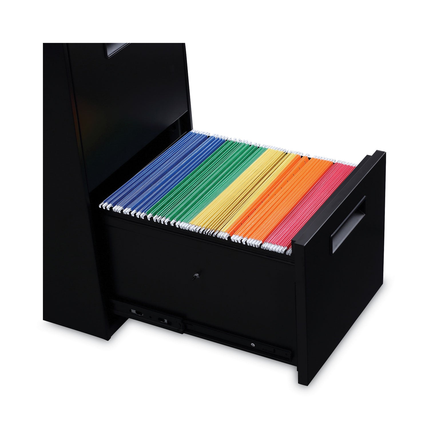 Alera® File Pedestal, Left or Right, 2 Legal/Letter-Size File Drawers, Black, 14.96" x 19.29" x 27.75"